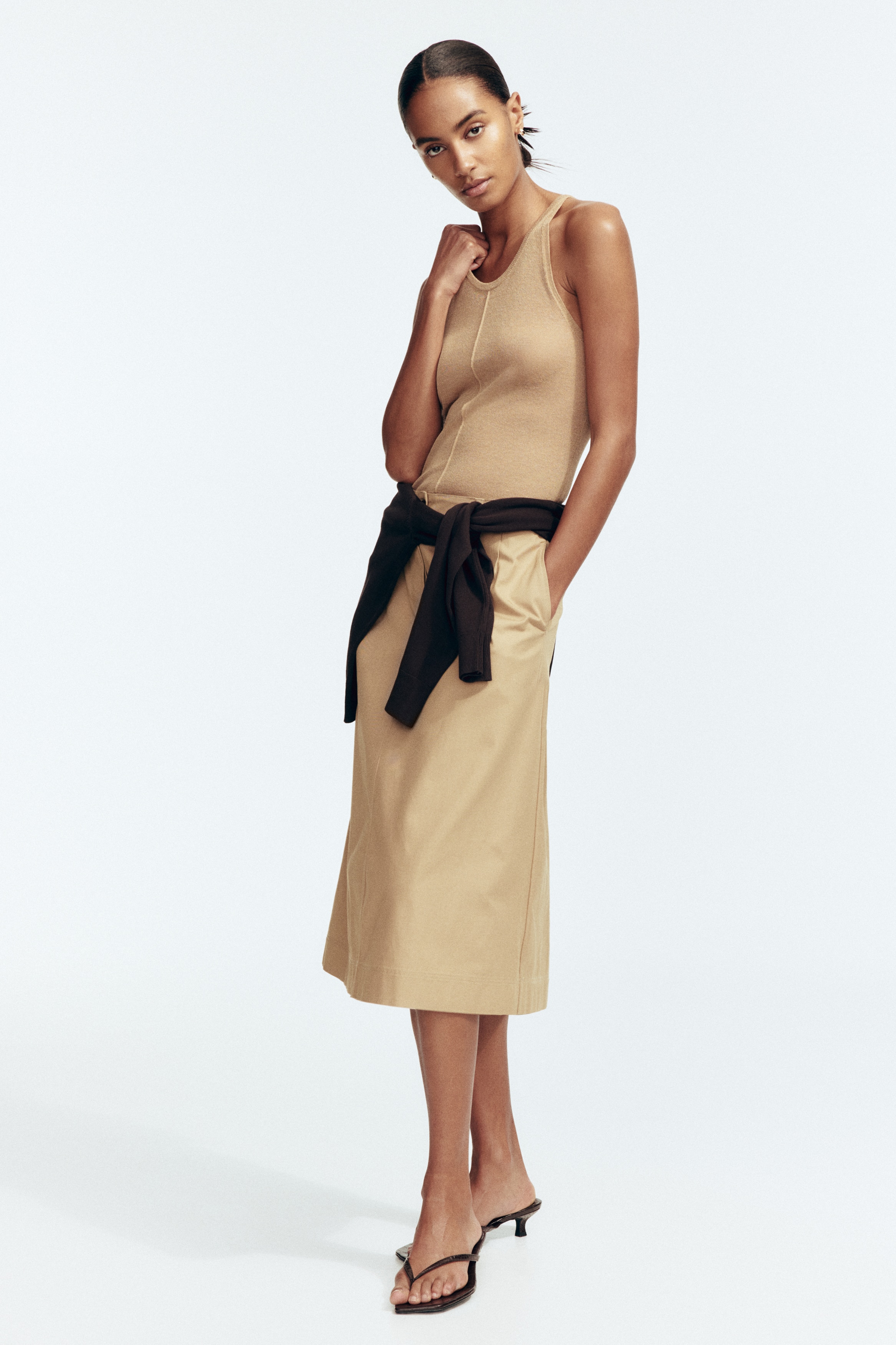 Cotton twill skirt