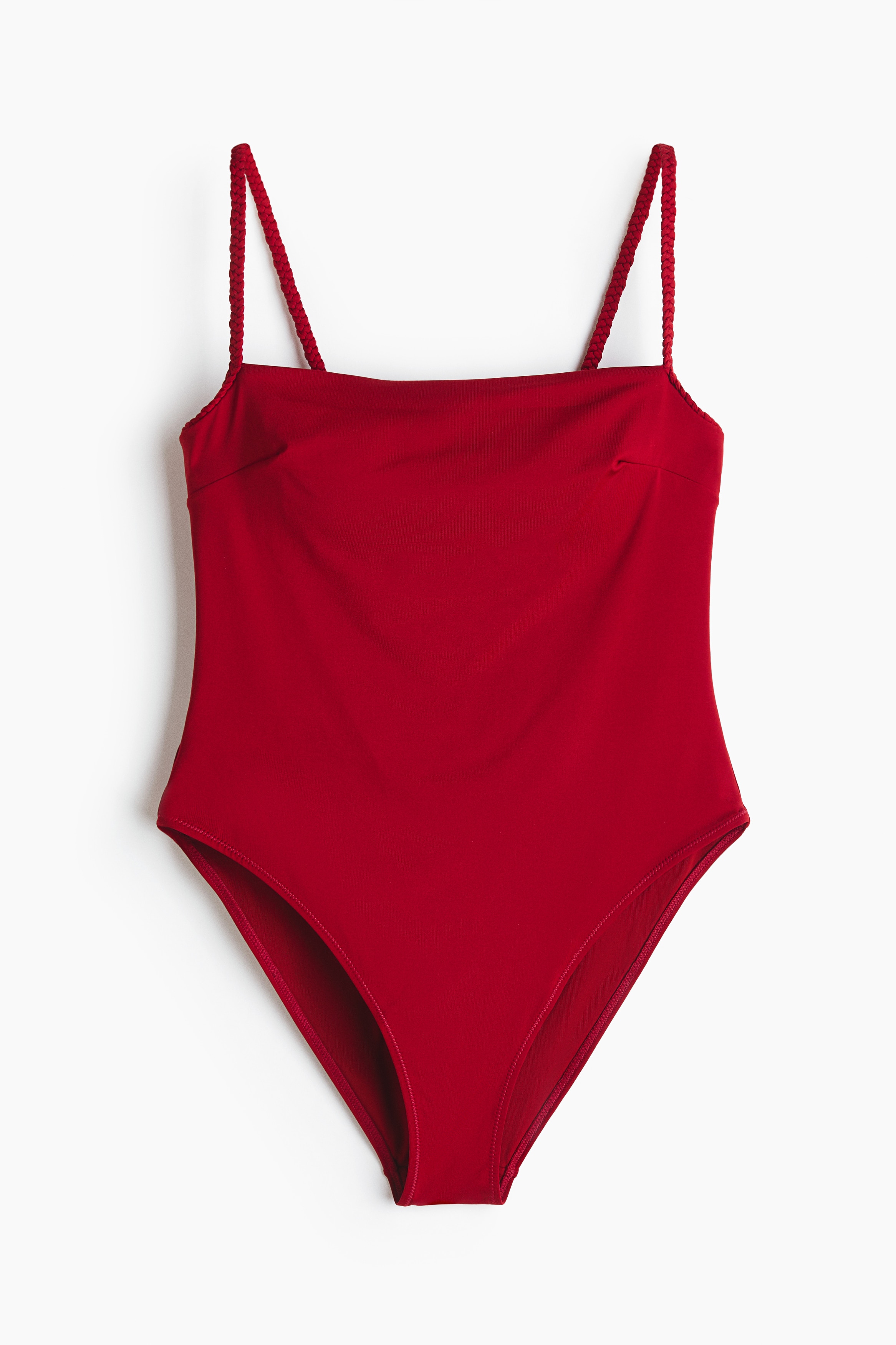 Padded-cup High Leg Swimsuit - Rot