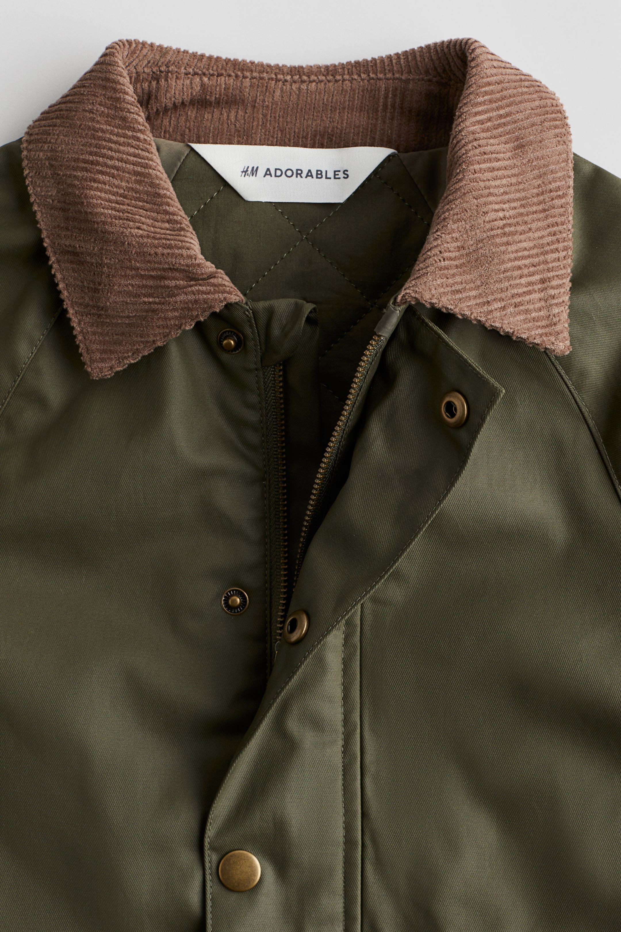 Waxed cotton coat - Dark green - Kids | H&M GB 5