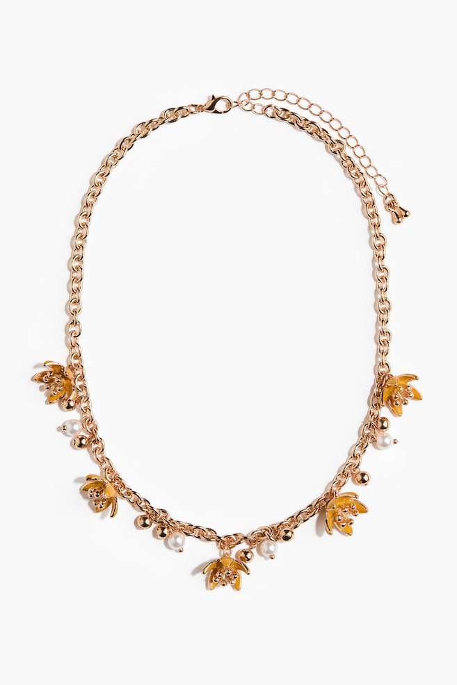 Halskette mit Charms - Goldfarben/Gelb - 1