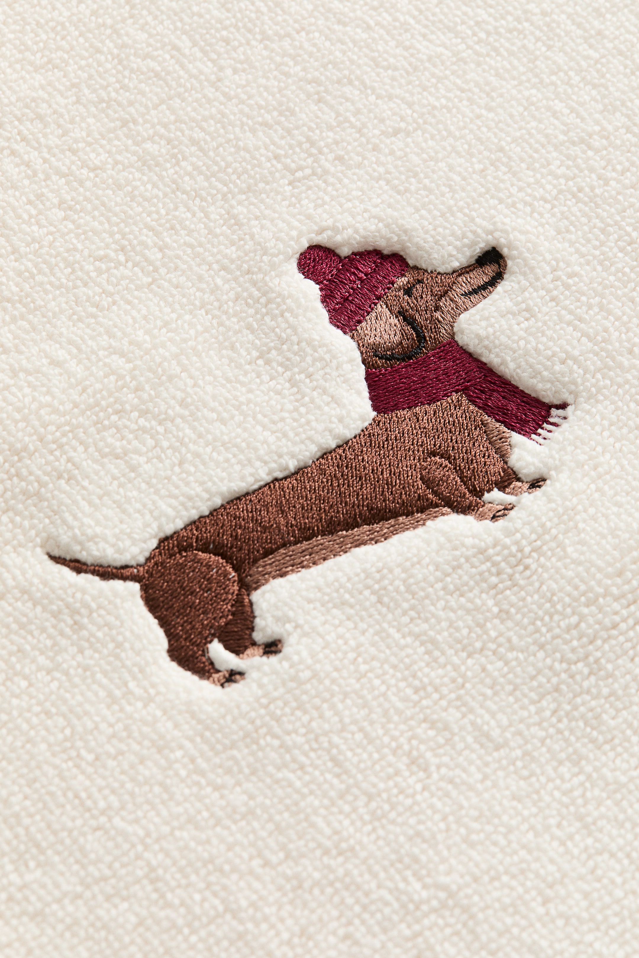Embroidered Motif Cotton Bath Mat