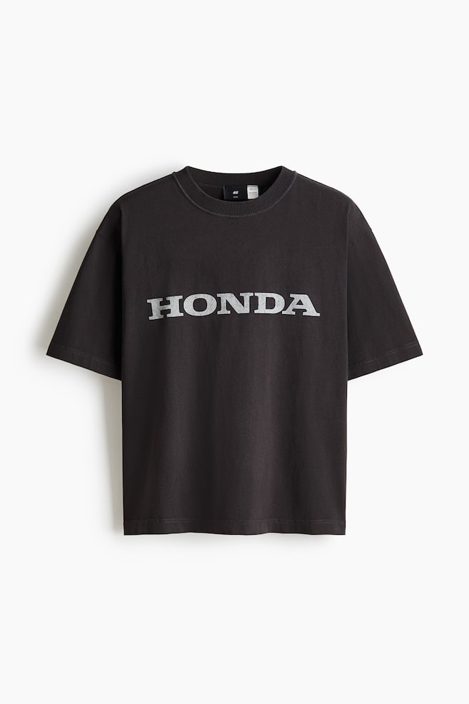 ルーズフィット プリントTシャツ - ブラック／HONDA/ブラック／Honda - 1
