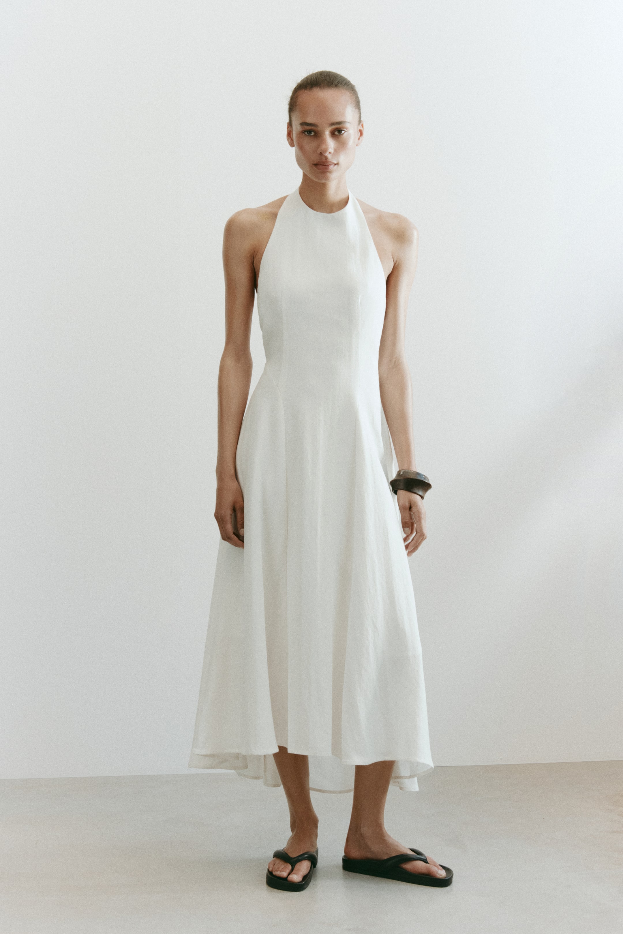 Flared Halterneck Dress