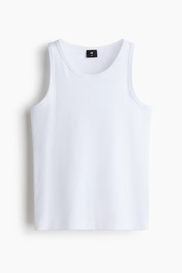 Ribbad tanktop Slim Fit