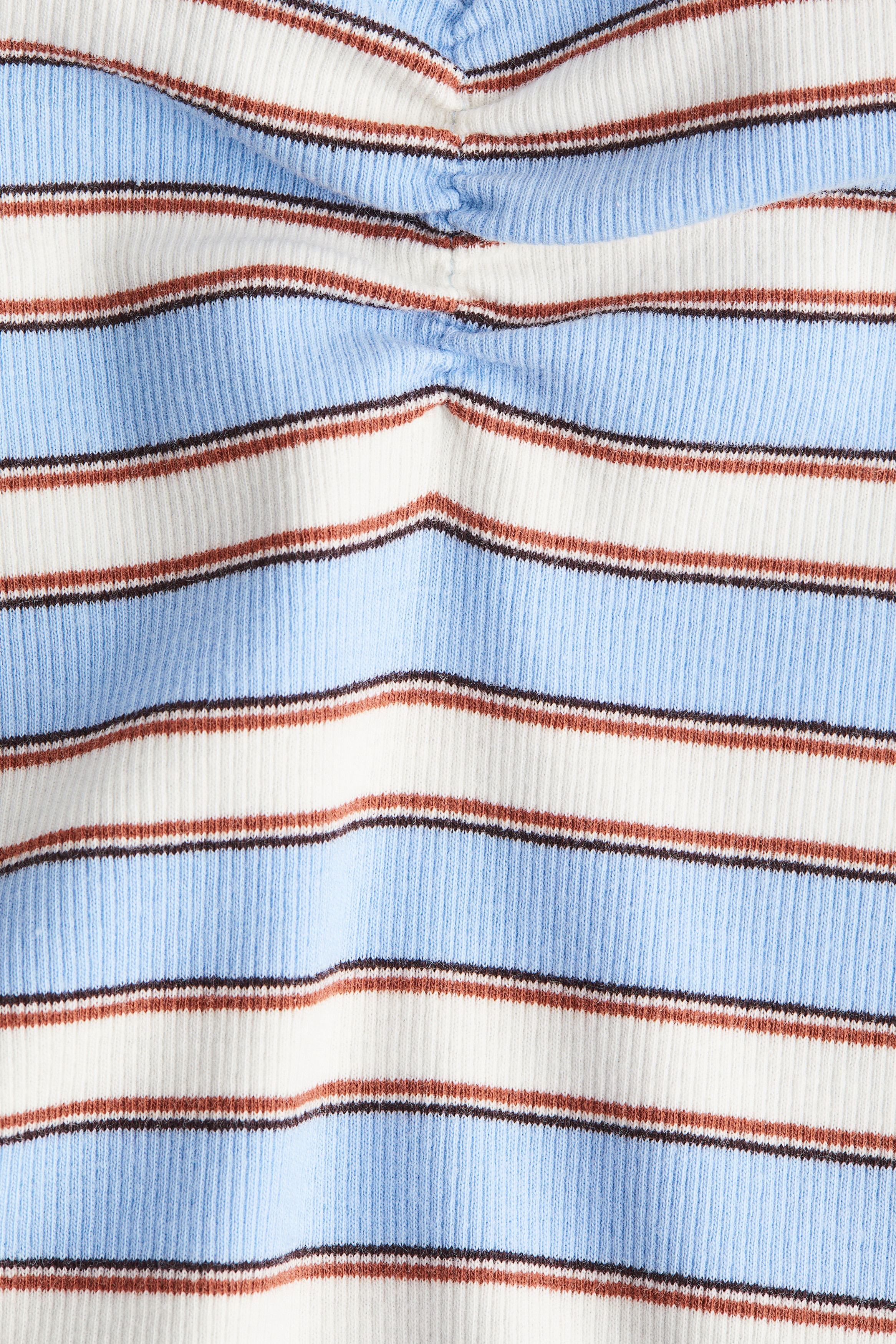 Ribbed boat-neck top