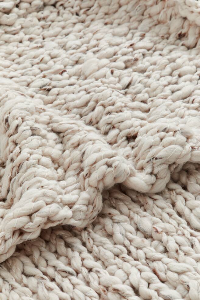 Wool-blend blanket - Light beige - 5