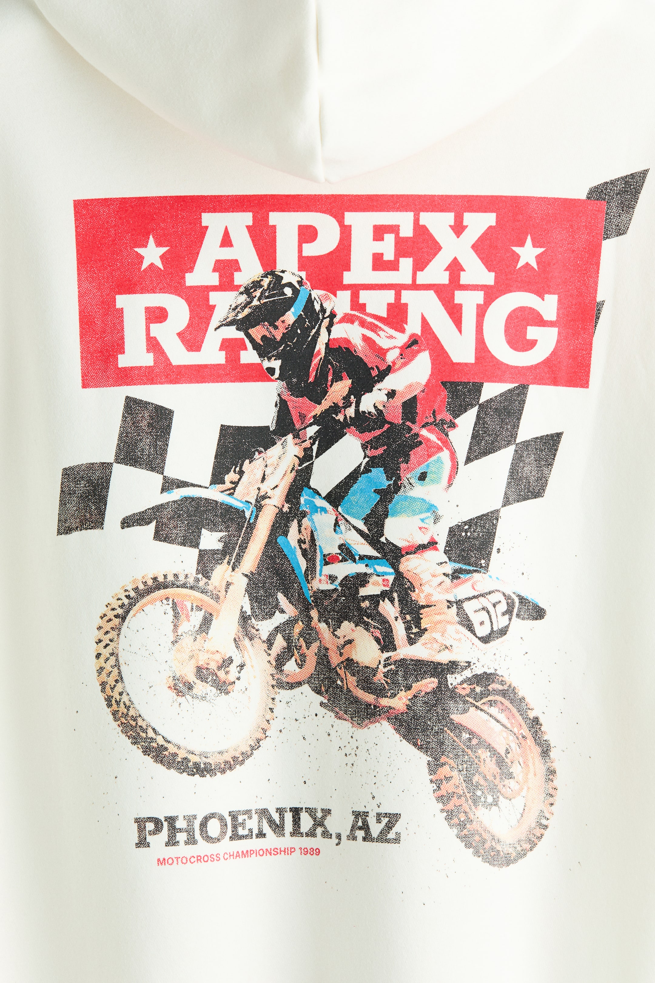 View larger image: Loose Fit Printed hoodie - White/Motocross - Men | H&M 7