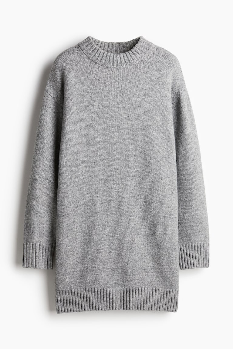 Knit Dress - Gray melange - Ladies | H&M US 
