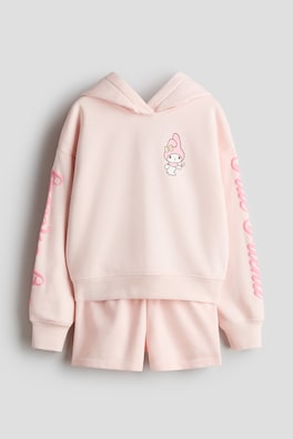 2-delat sweatshirtset med tryck