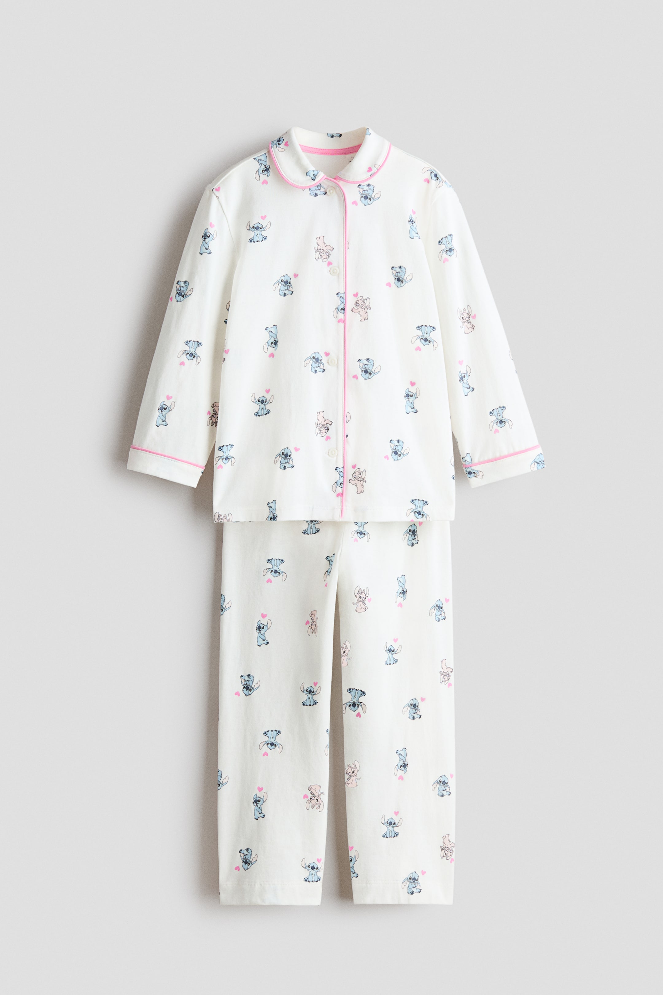 View larger image: Patterned jersey pyjamas - White/Lilo & Stitch - Kids | H&M 1
