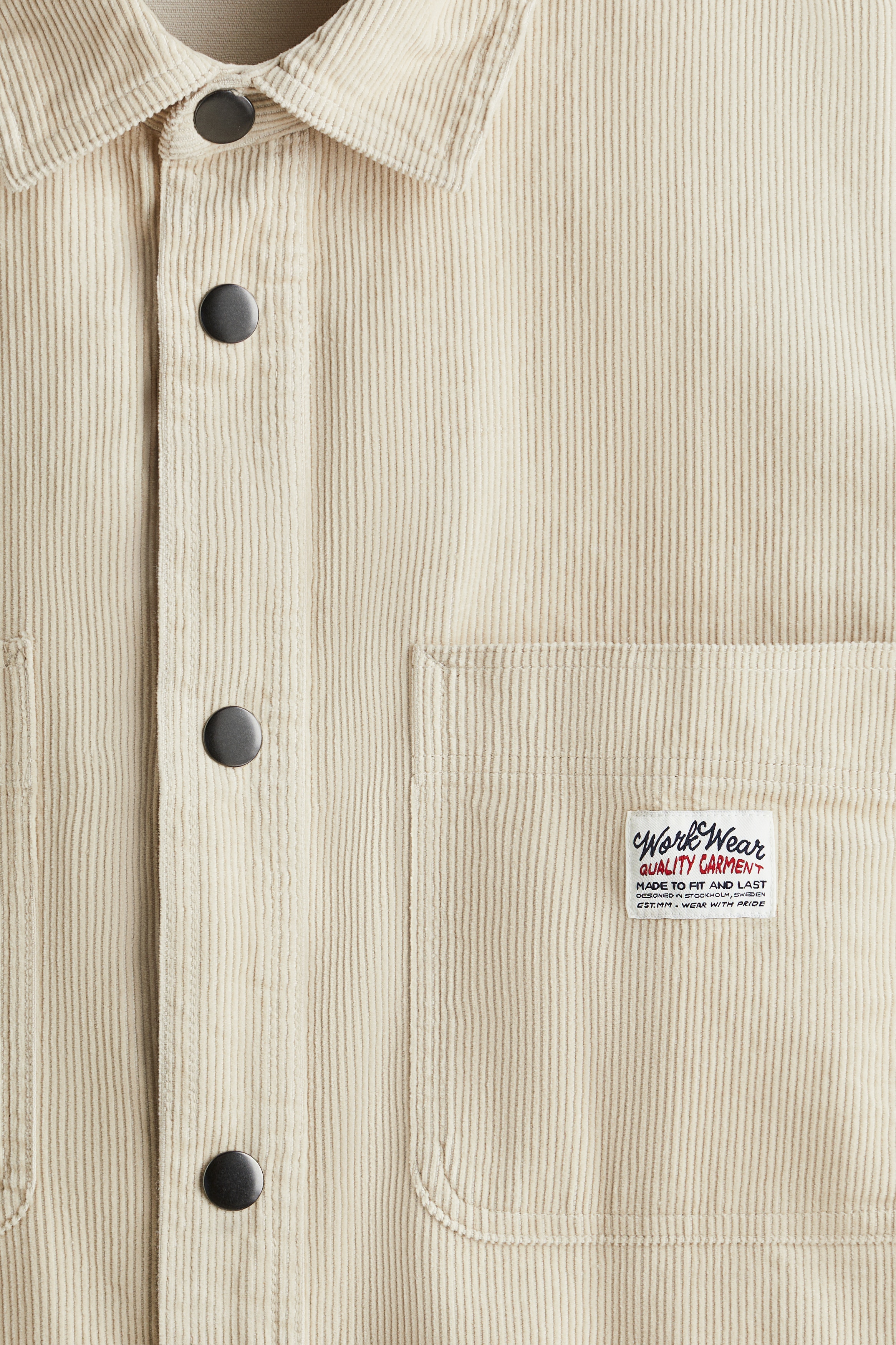 Oversized cotton corduroy shirt