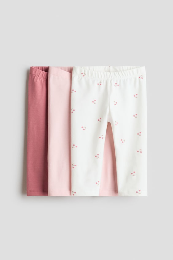 Детские леггинсы H&M 3-Pack Cotton Leggings