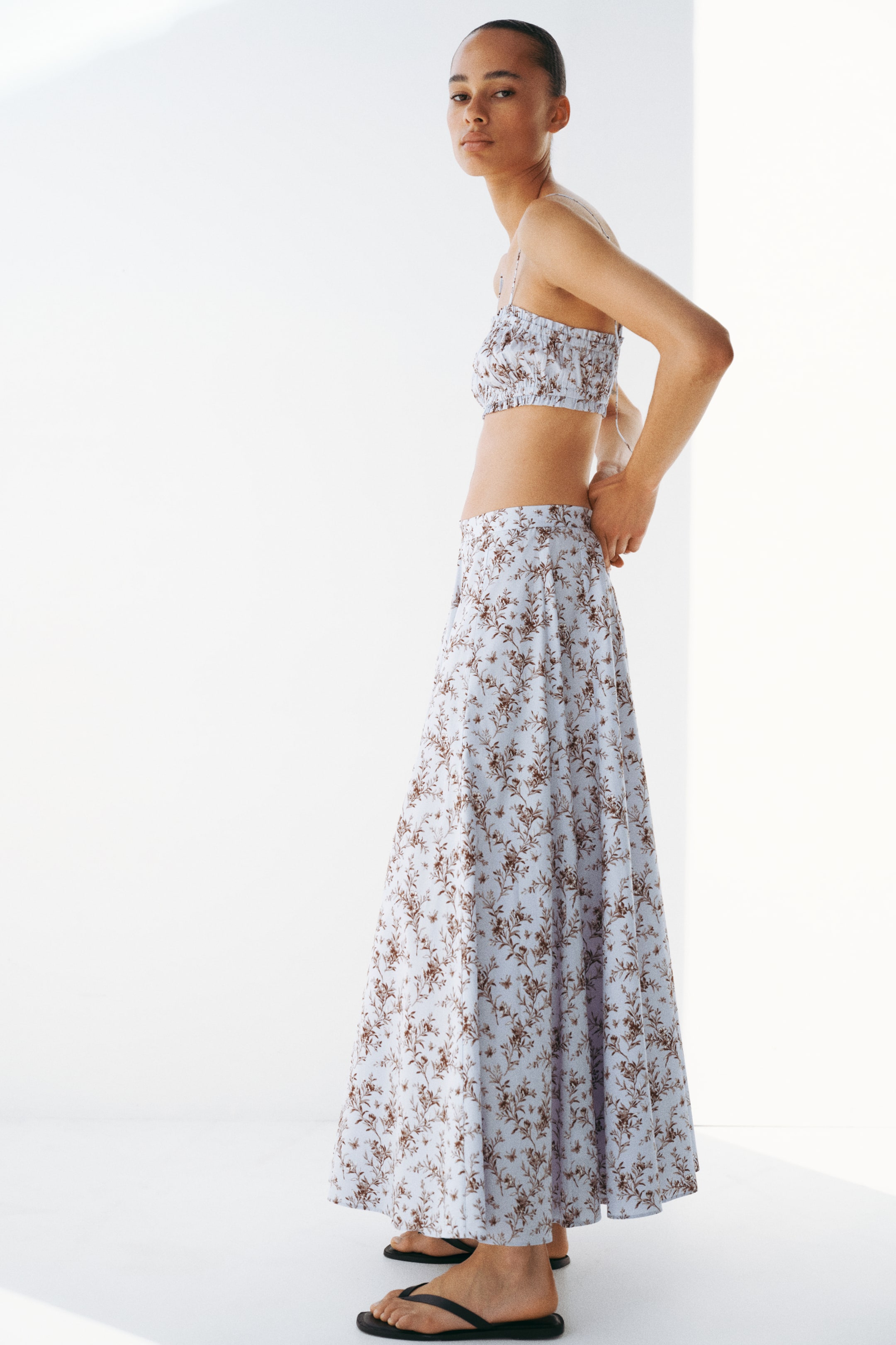 Женские юбки H&M Cotton Poplin Skirt — фото 4