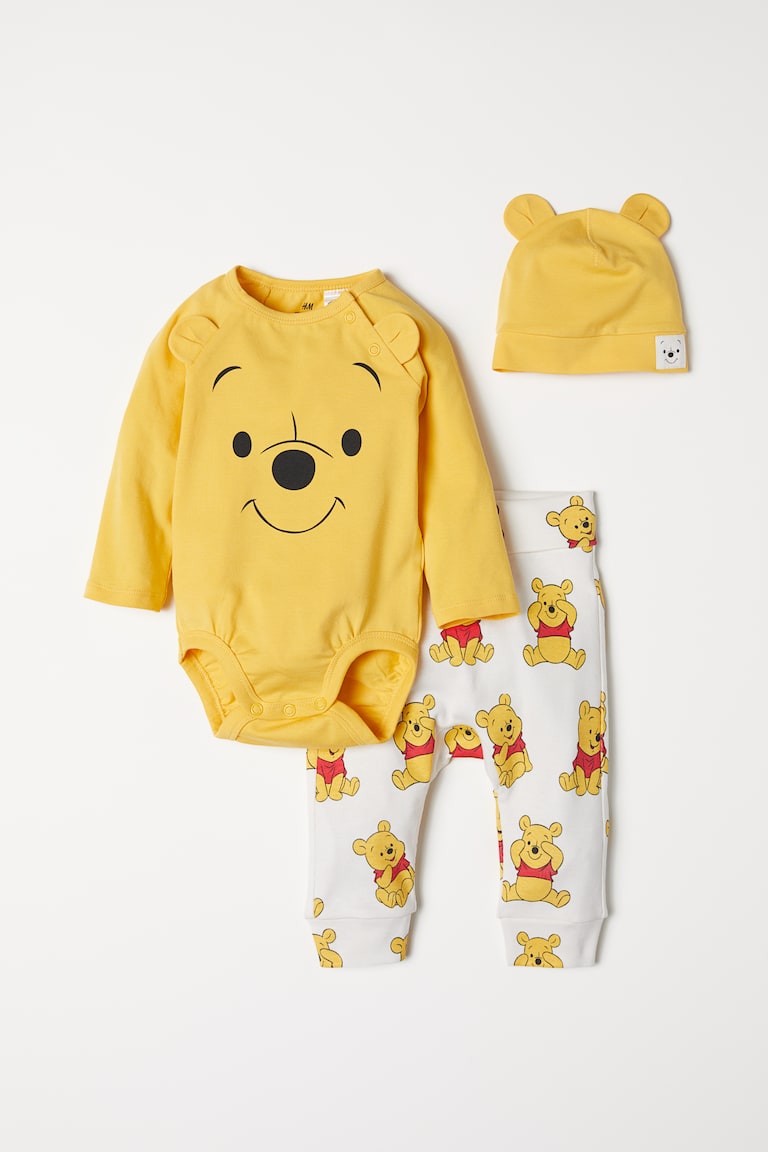 H&m Winnie The Pooh Baby Sleepsuit Cotton Winnie The Pooh Baby
