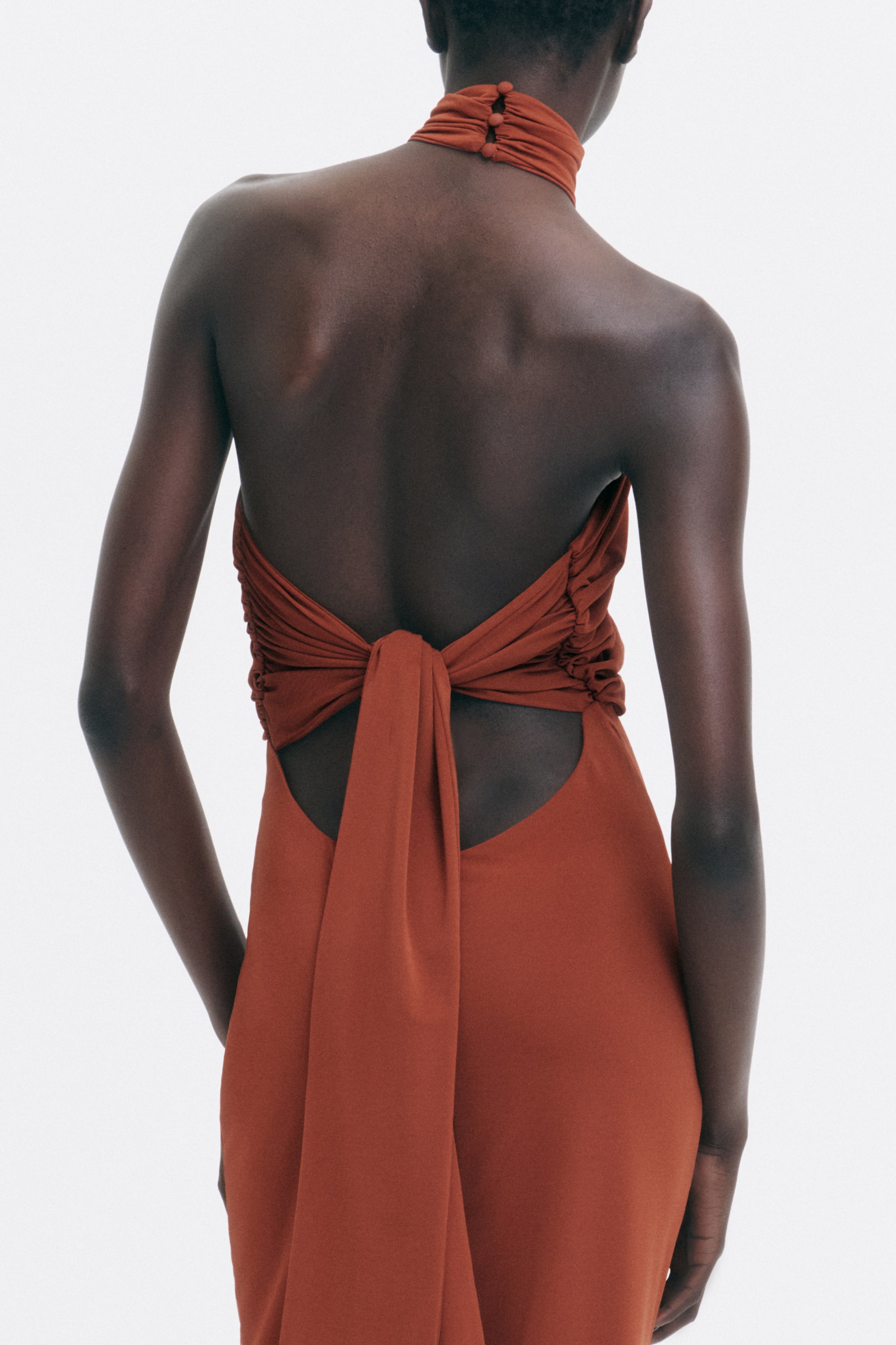 Twist-Detail Cutout Dress