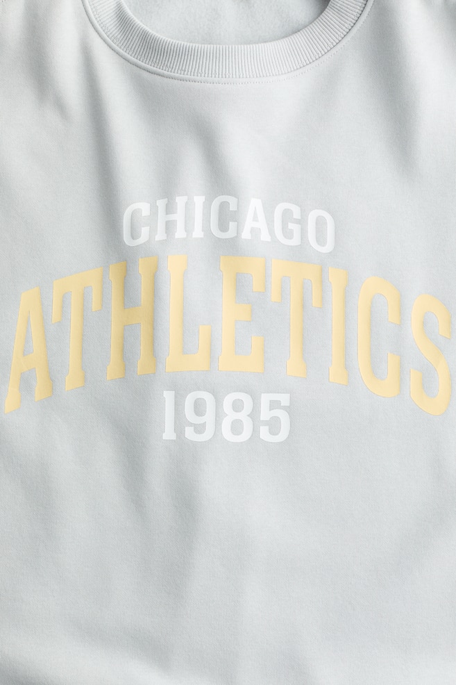 Text-motif sweatshirt-Light grey/Athletics - 4