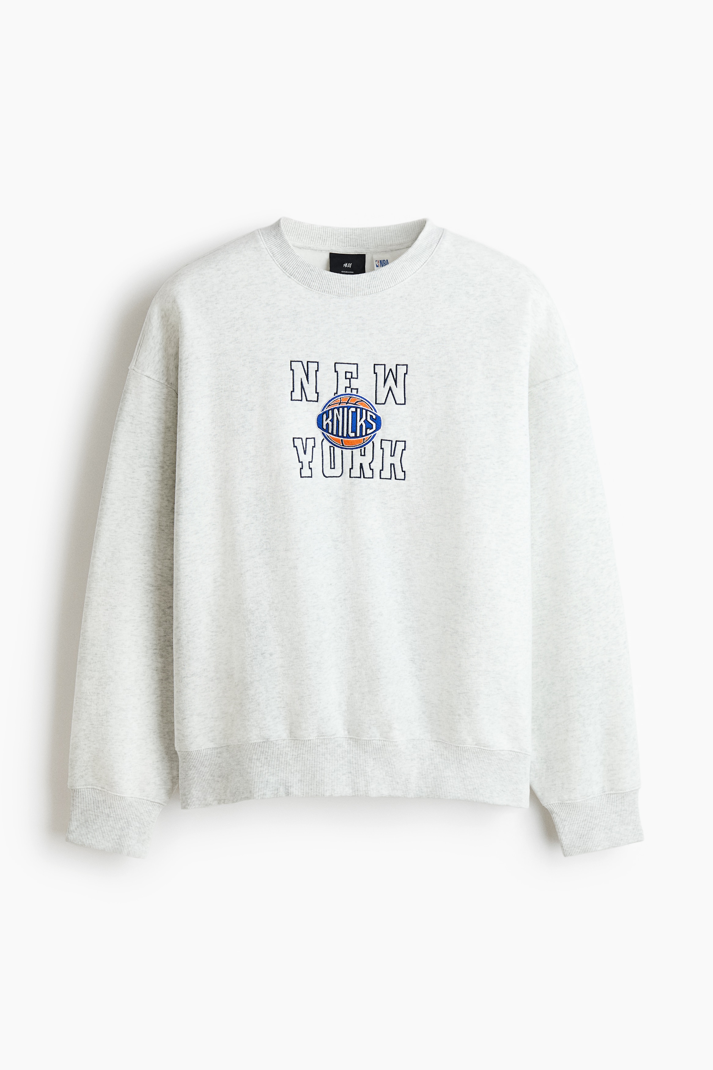 Sweatshirt med tryck Oversized Fit - Ljusgråmelerad/NBA/Svart/NBA/Mörklila/Snobben