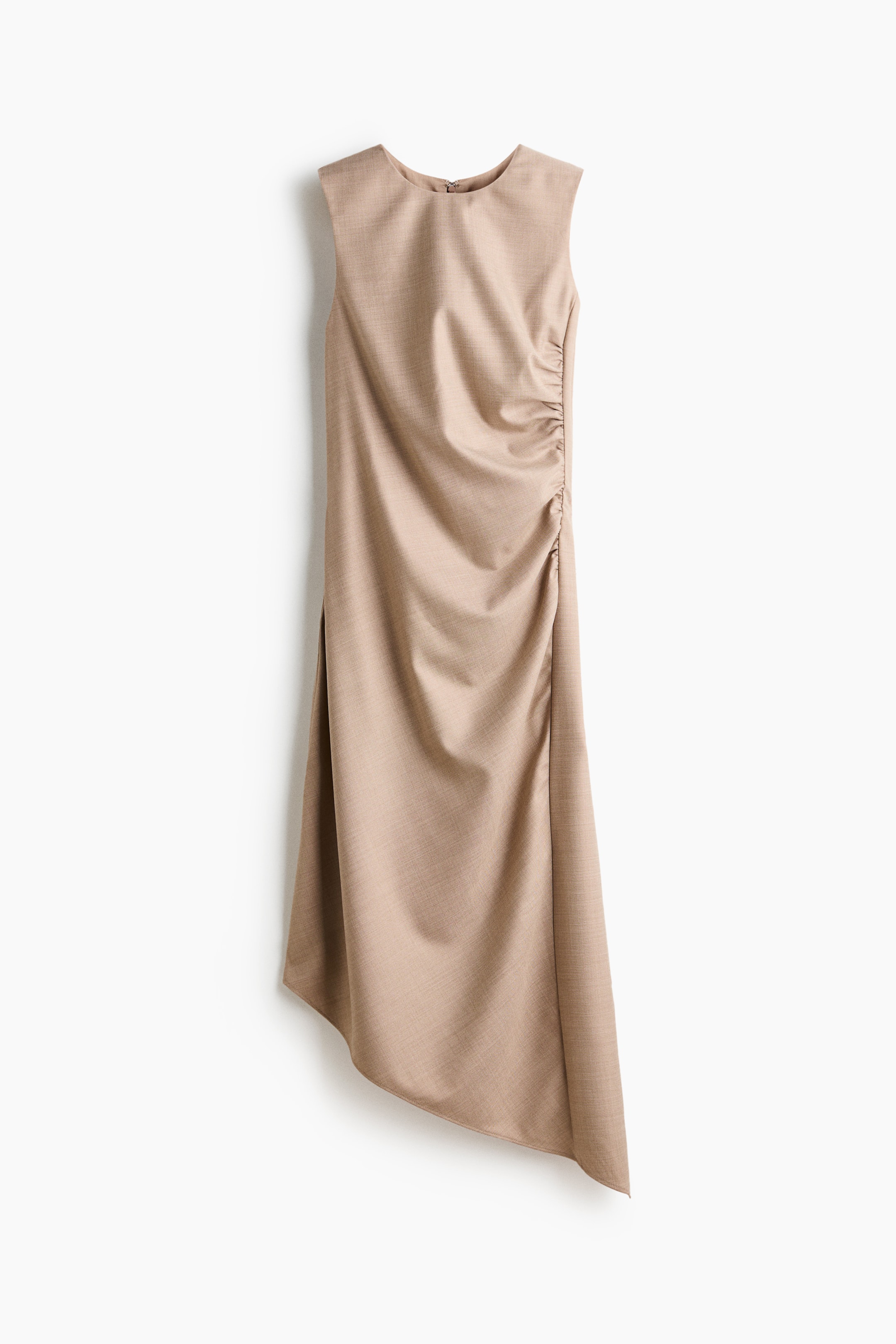 View larger image: Draped asymmetric dress - Beige - Ladies | H&M 1