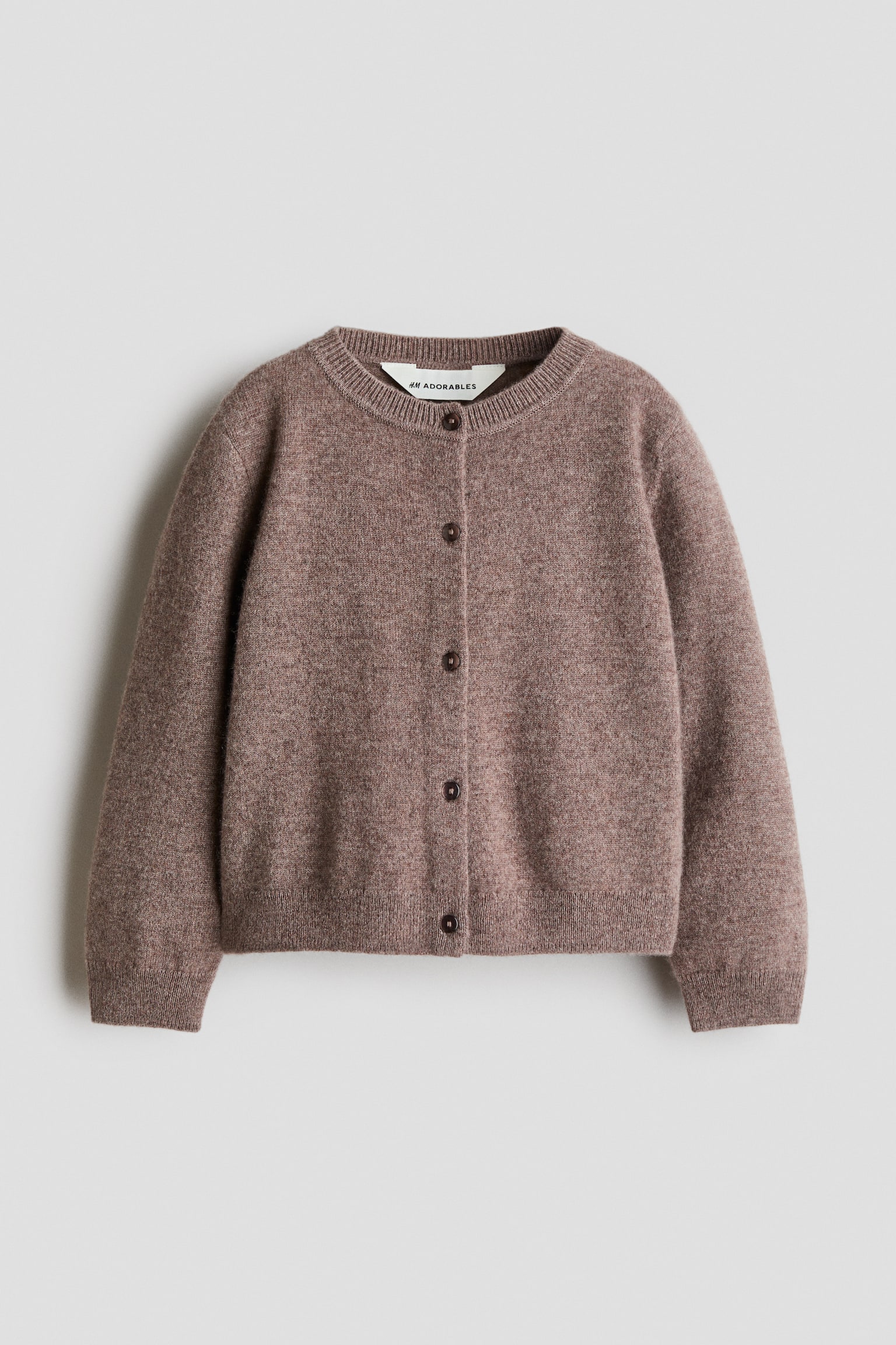 Cashmere cardigan - Brown/Light beige
