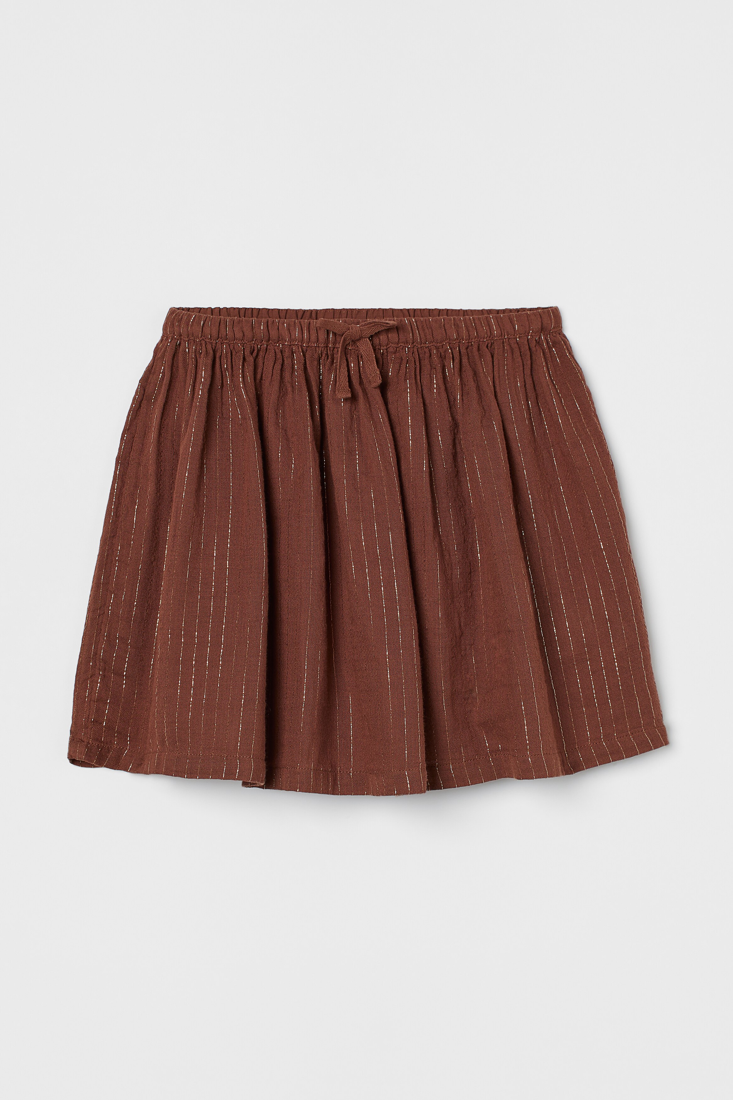 Girls - Brown Double-weave cotton skirt - Size: 2-4Y  - H&M