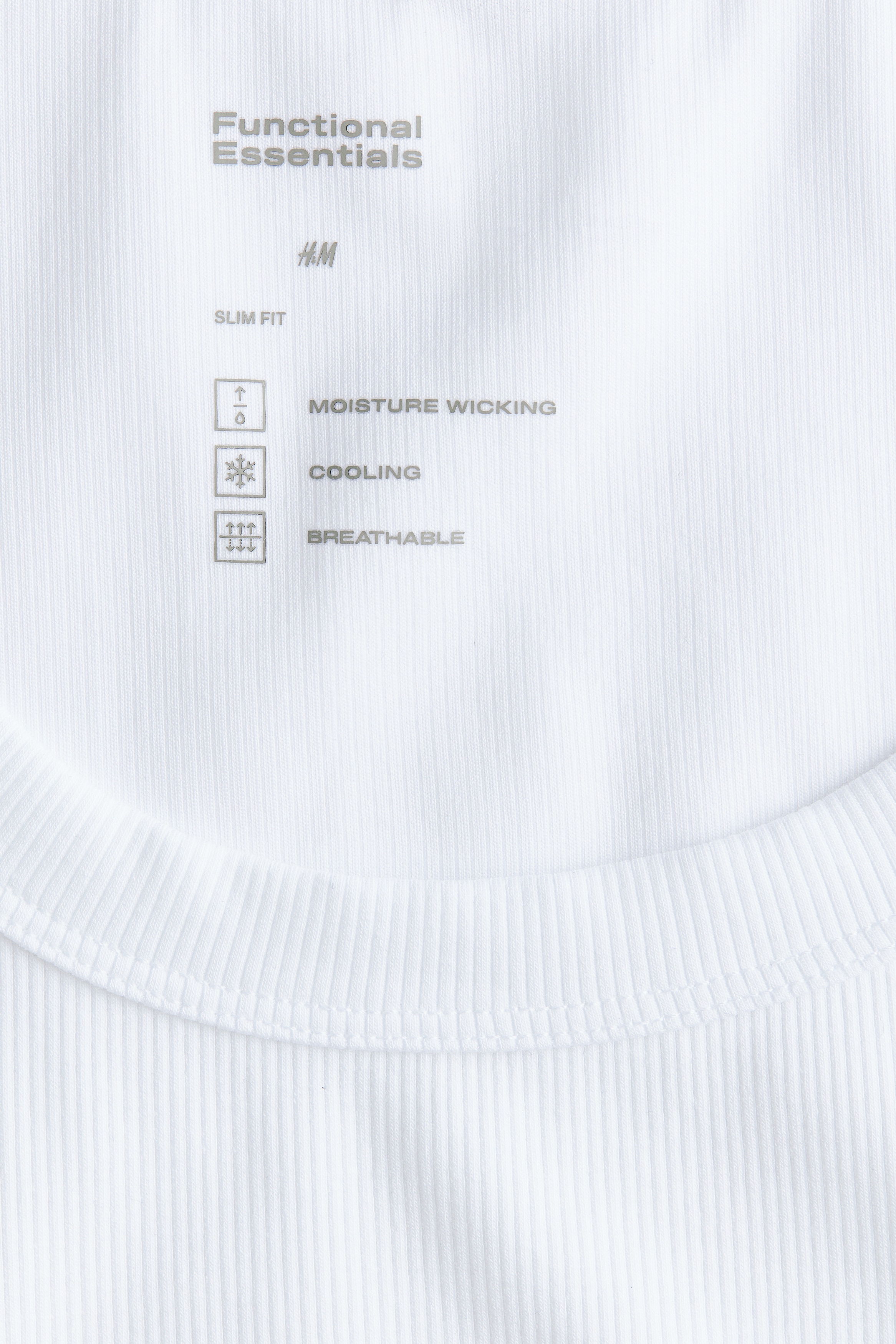 Cooling Slim Fit Ribbed vest top