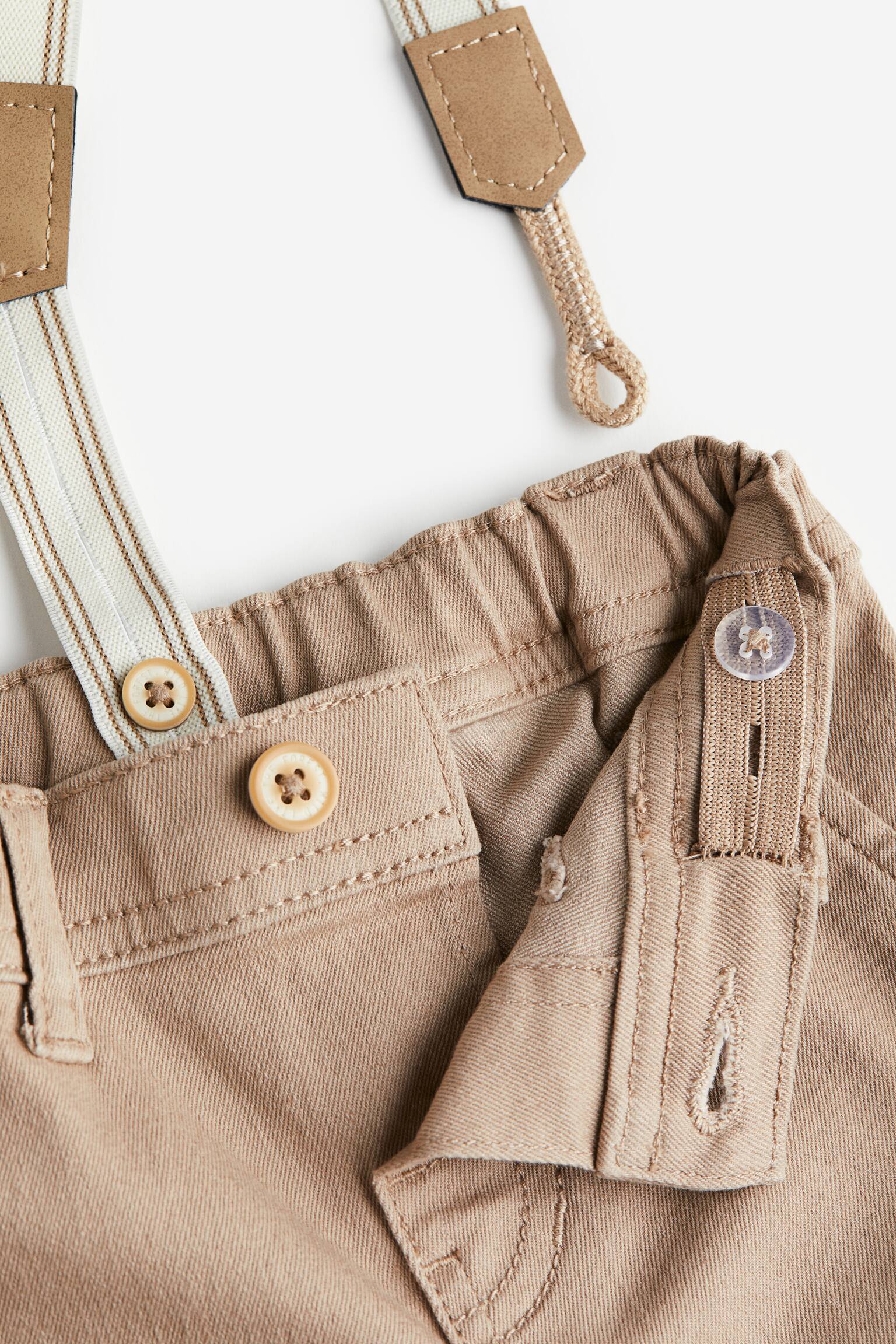 Twill Pants & Braces - Greige - 2