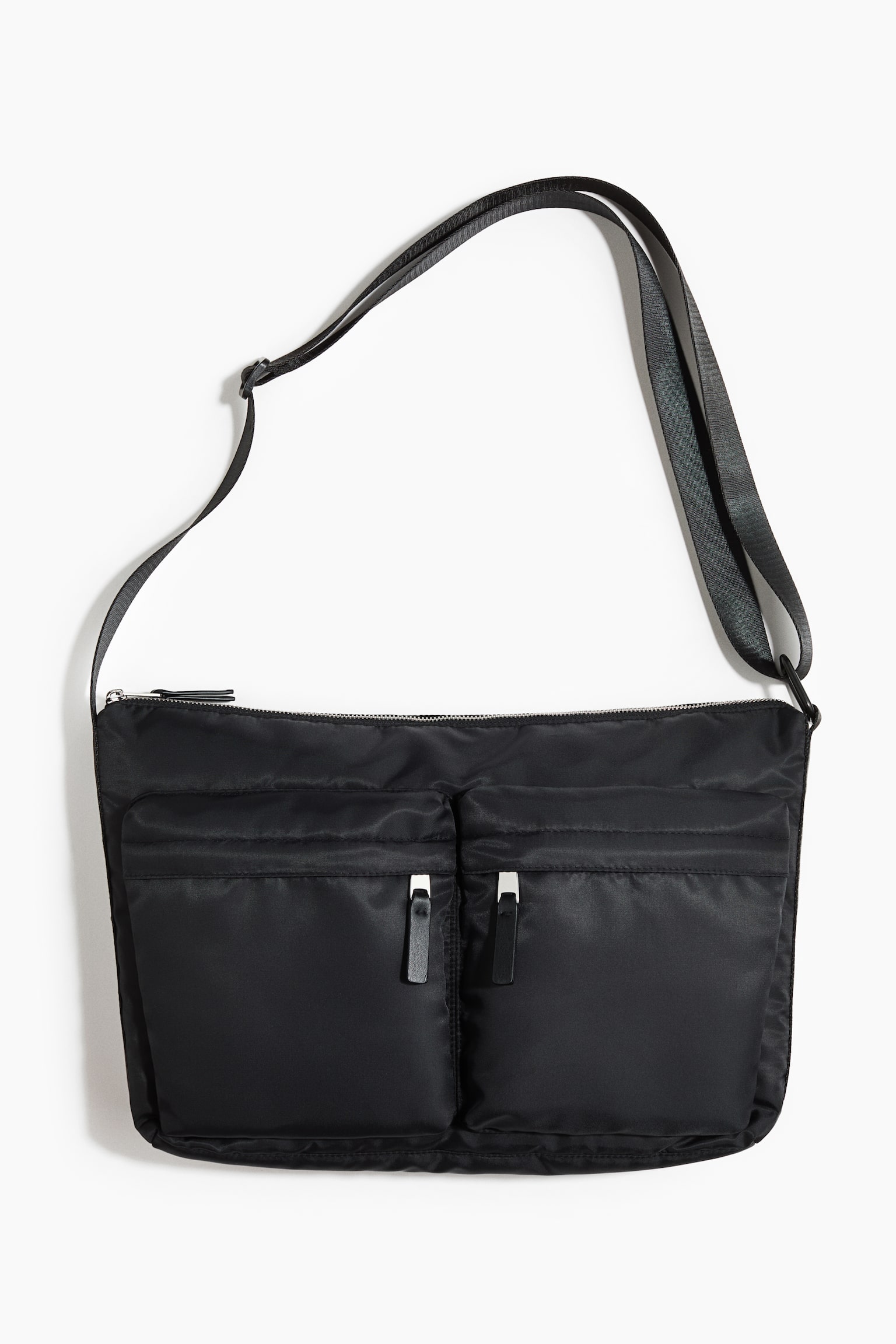Padded crossbody bag - Black/Dark khaki green