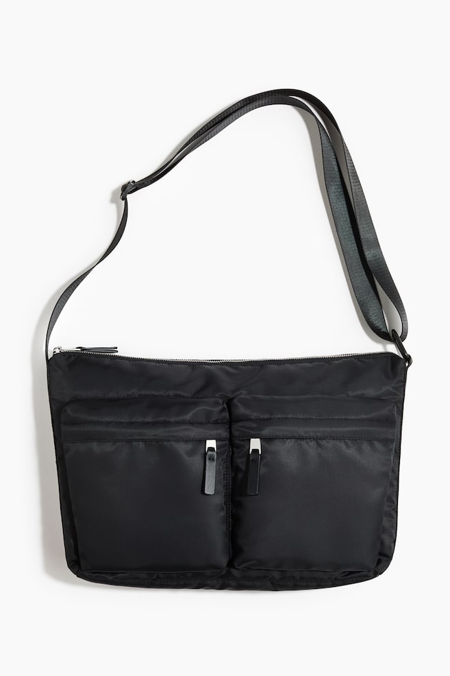 Bolso cruzado acolchado - Negro/Verde caqui oscuro - 1