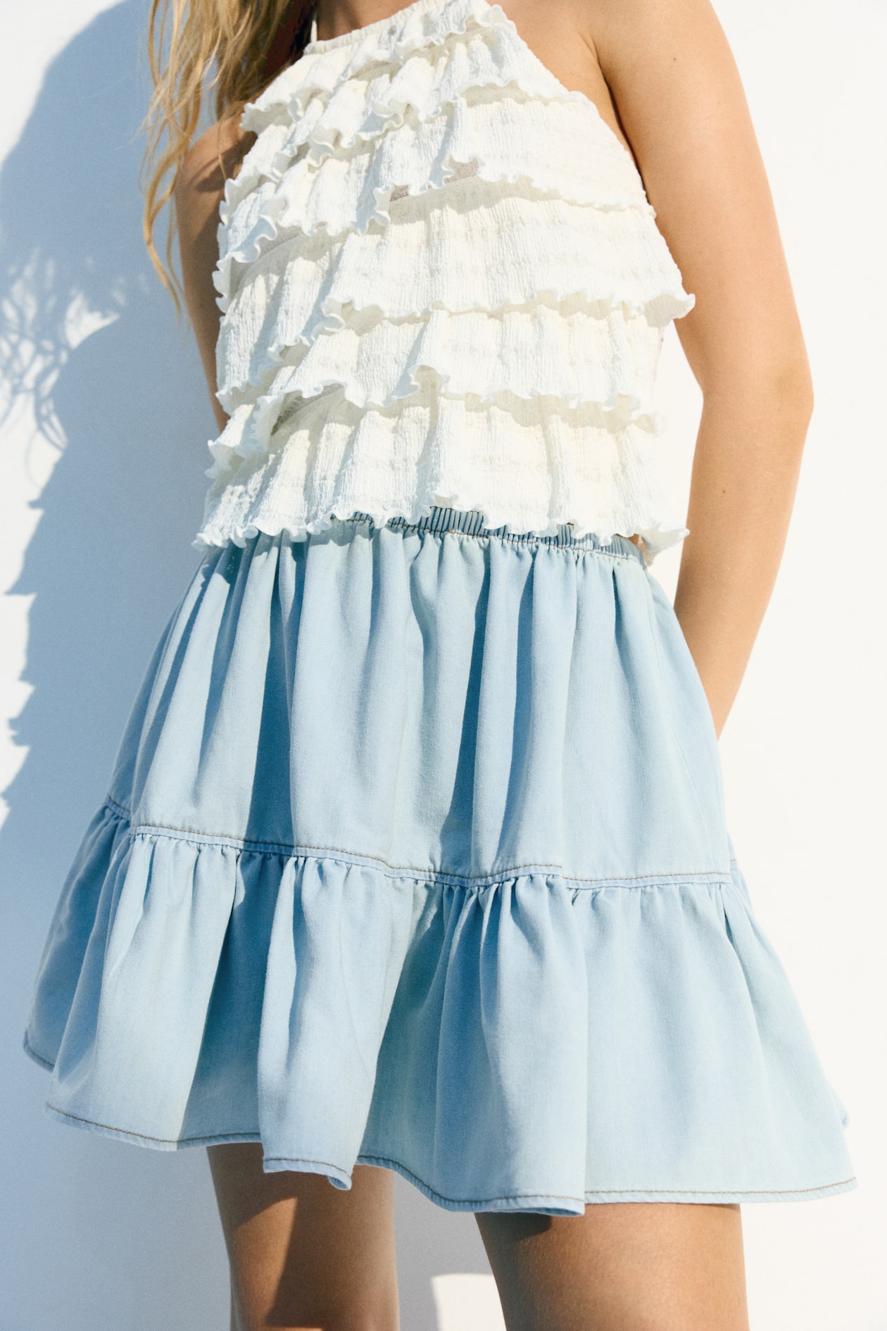Flounced Mini Skirt - image 5