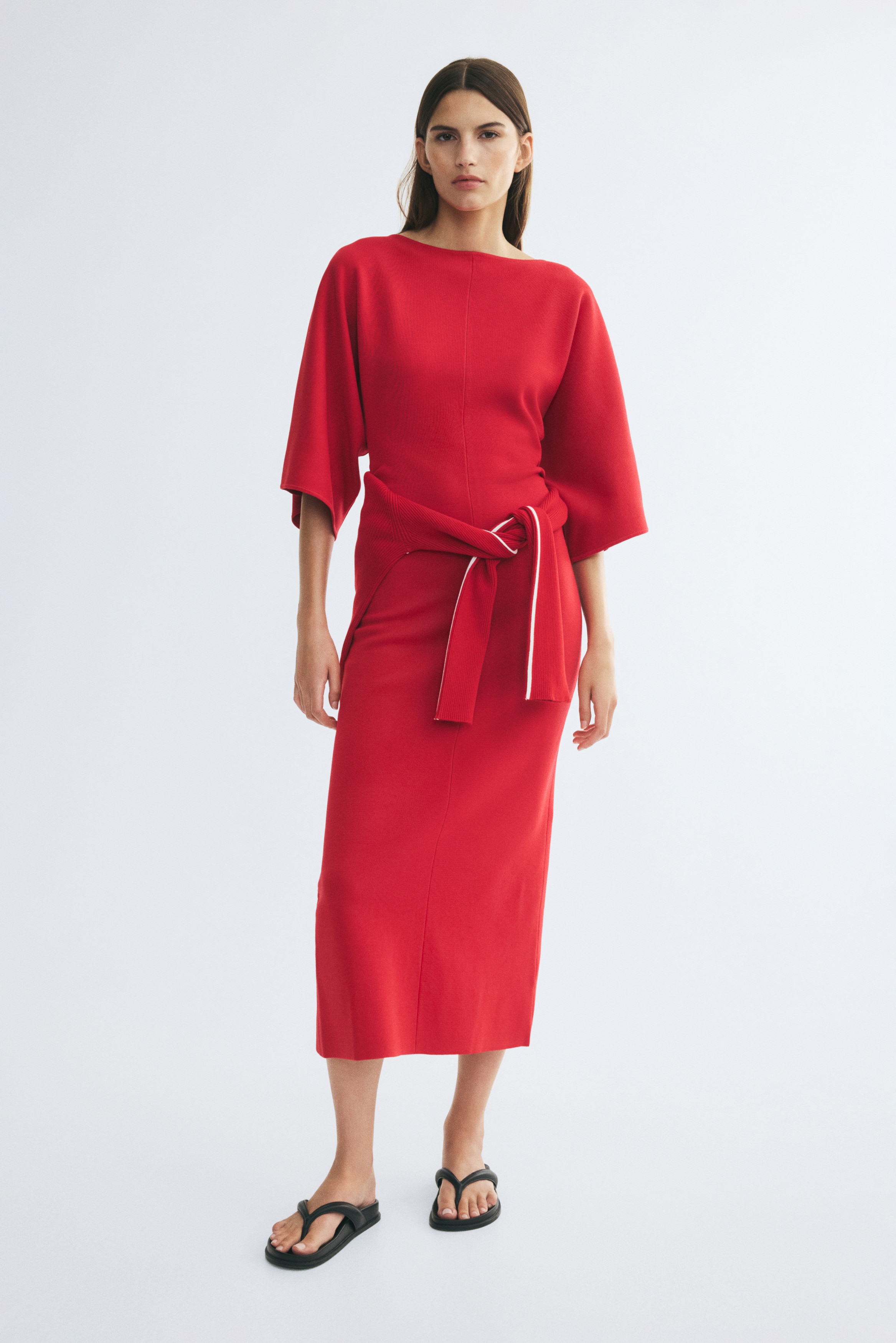 Draped Midi Dress thumbnail 3