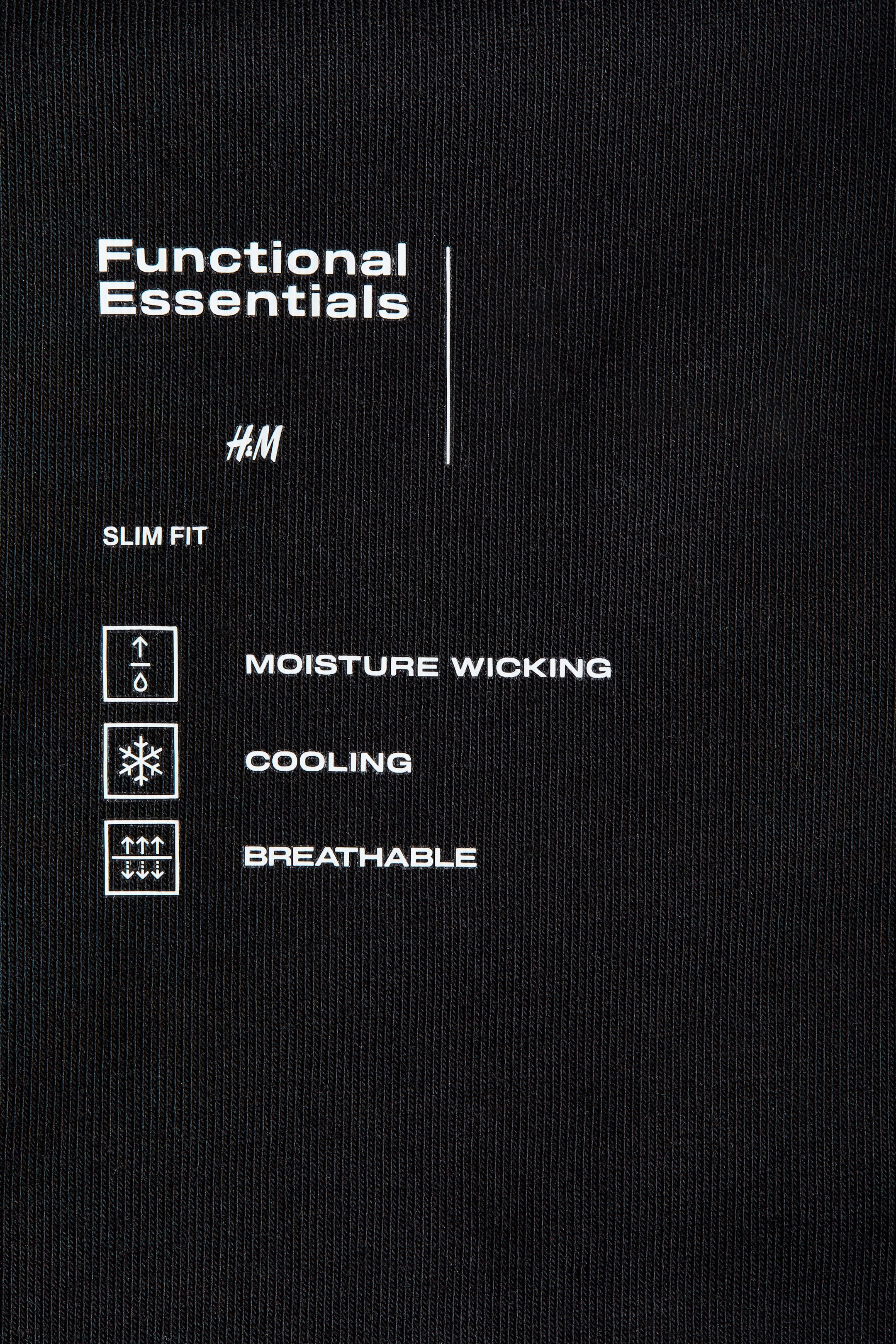 Бра Cooling Slim-Fit Shelf, в рубчик — H&M — фото 9