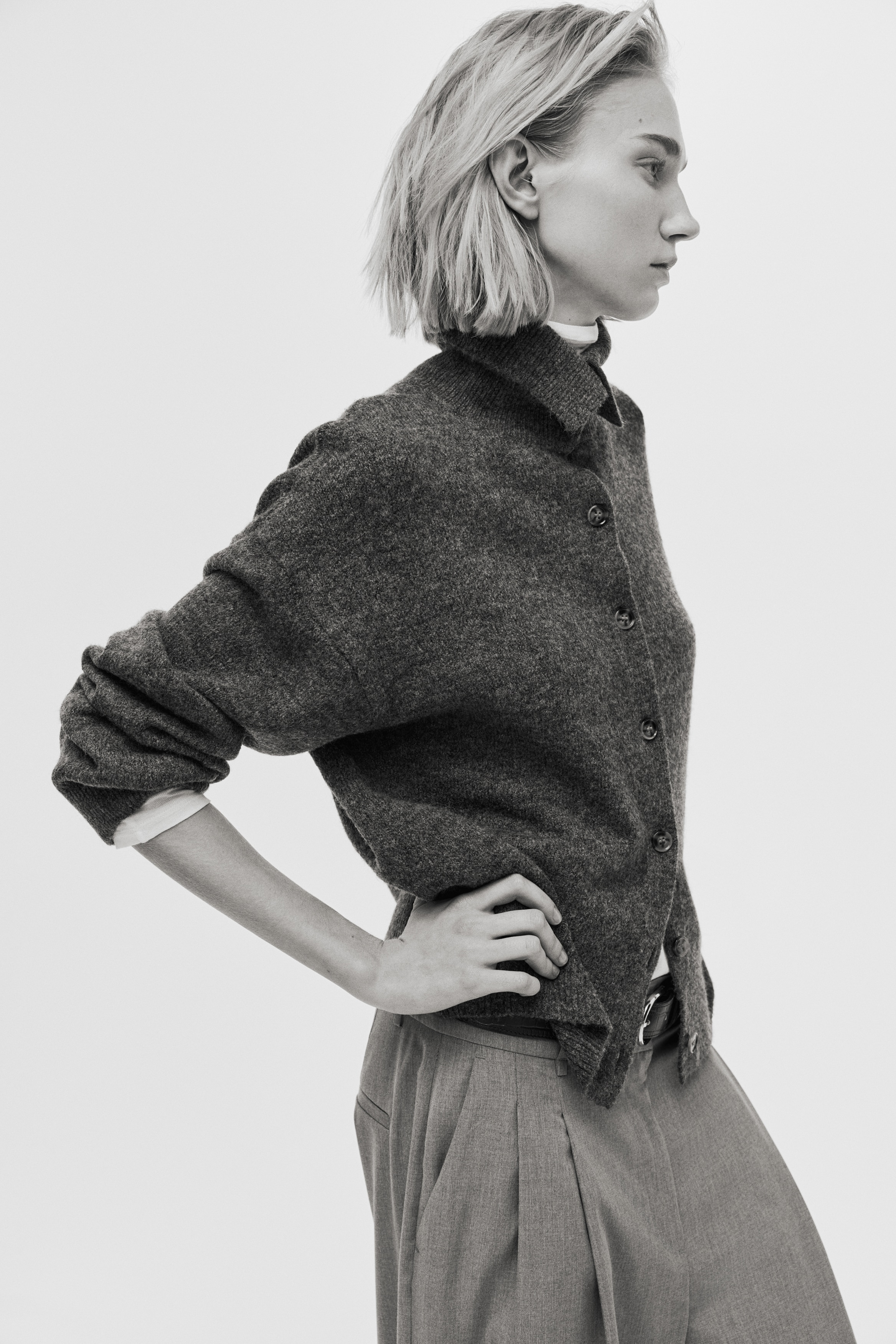 Collared cardigan