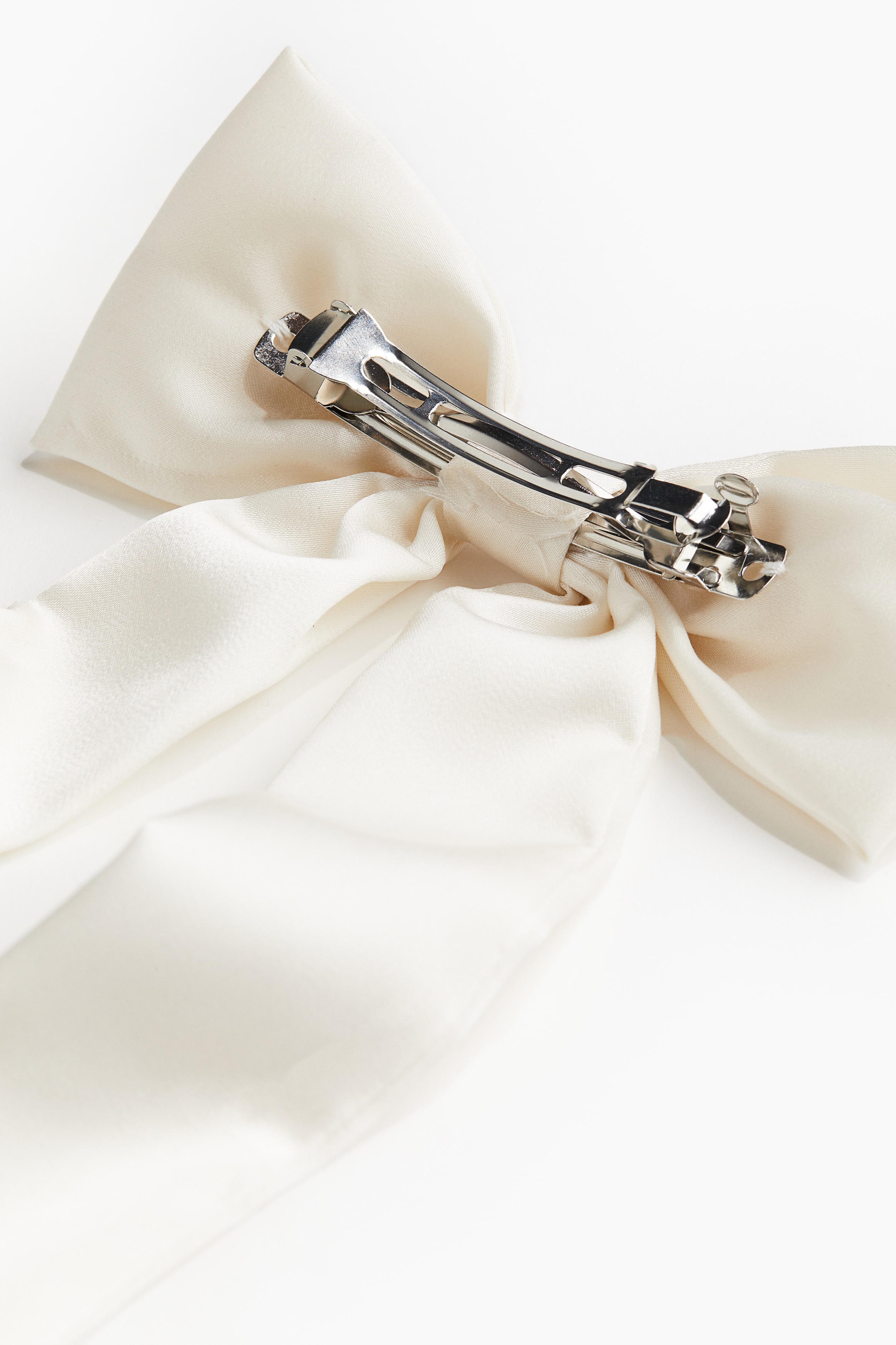 H&M Pearl Bow Hair Clip in Cream White Bridal Women main image 4