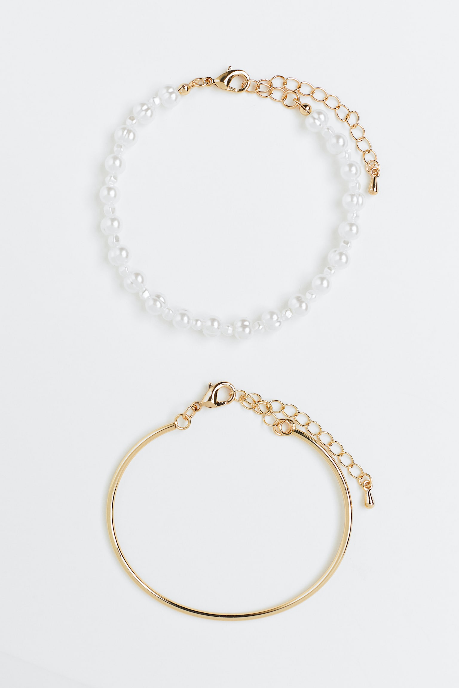 2-pack Bracelets - Gold colour/White/Gold colour/White/Light pink - 1