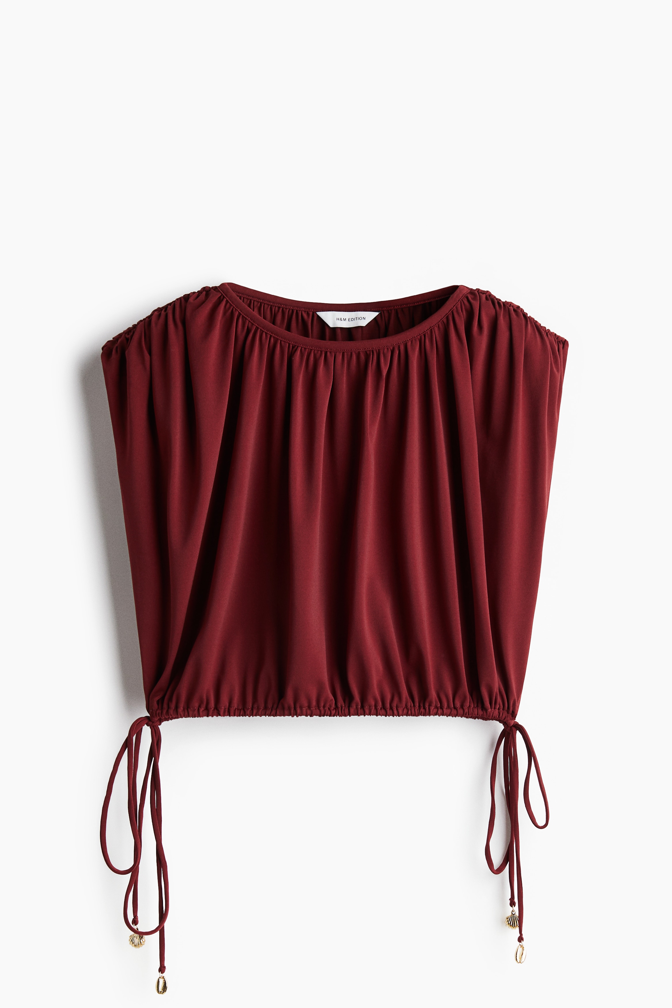 Pleated Top - Burgundy