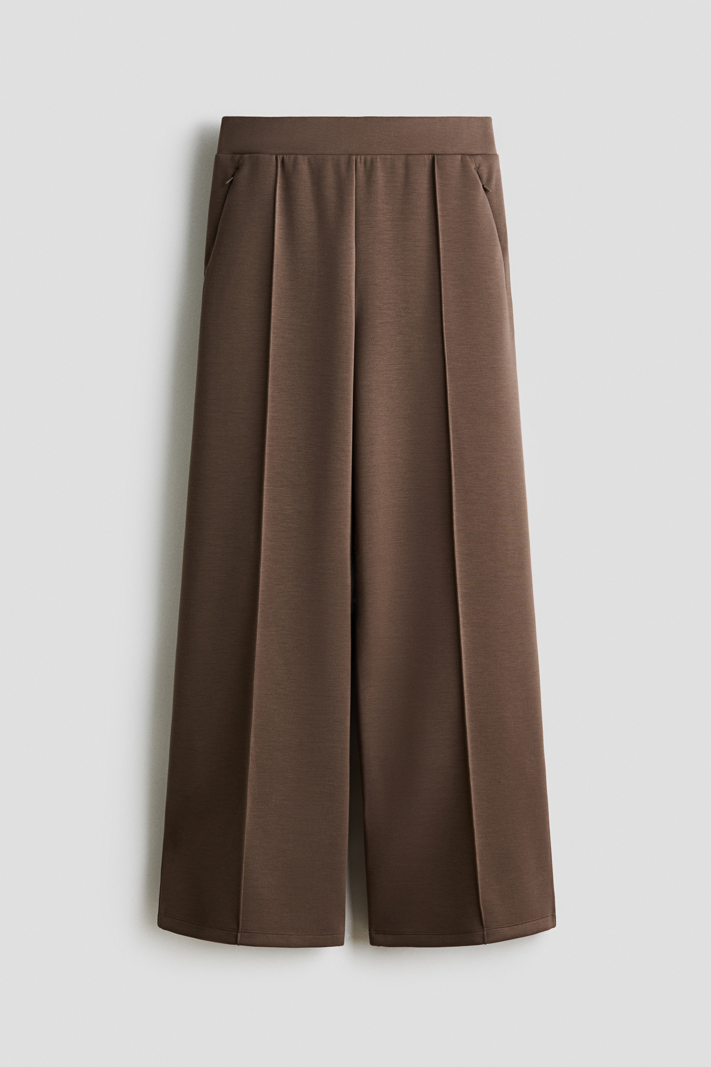 Cooling Relaxed Fit Wide trousers - Light brown/Dark brown/Black