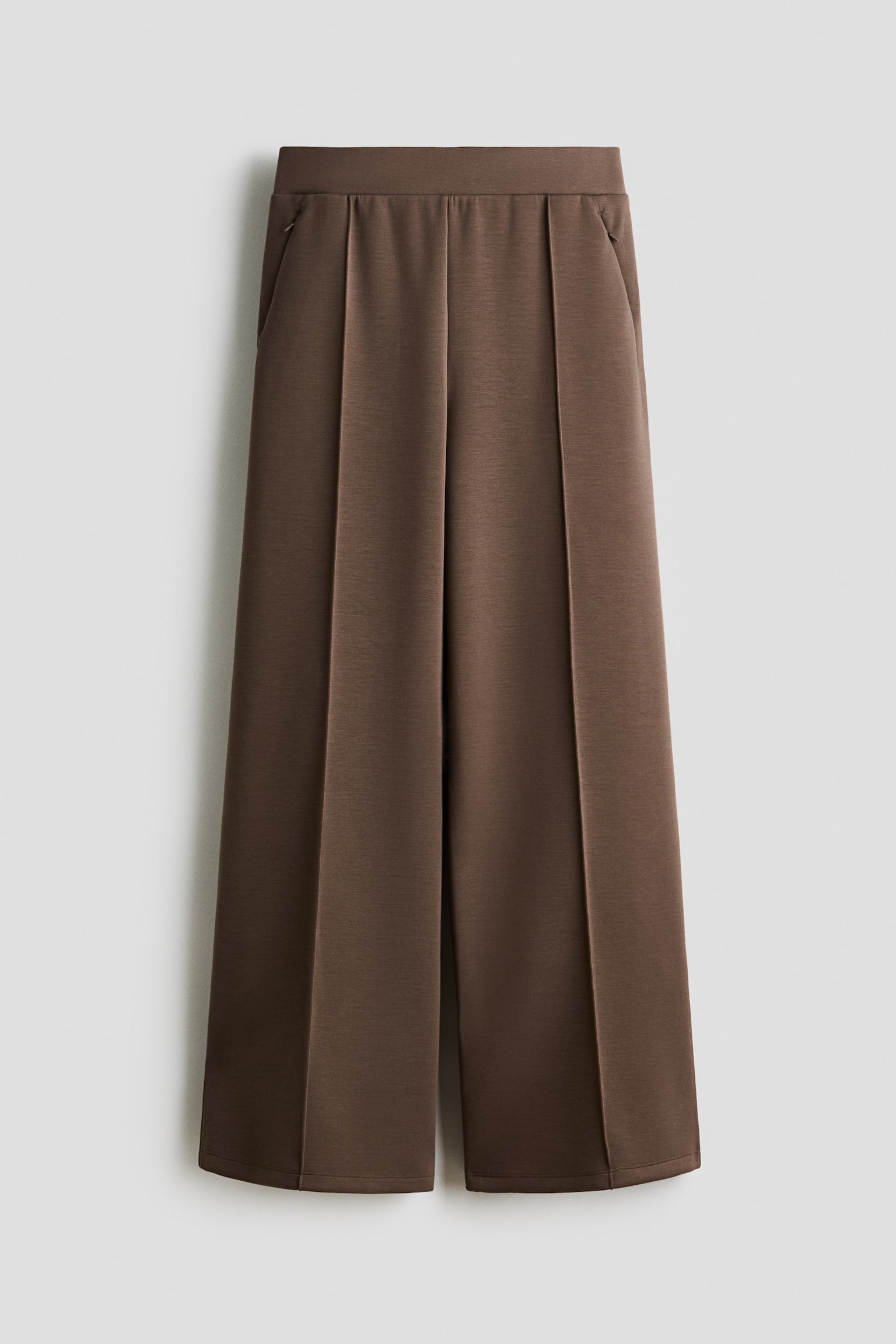 Cooling Relaxed Fit Wide trousers - Light brown/Black/Dark brown