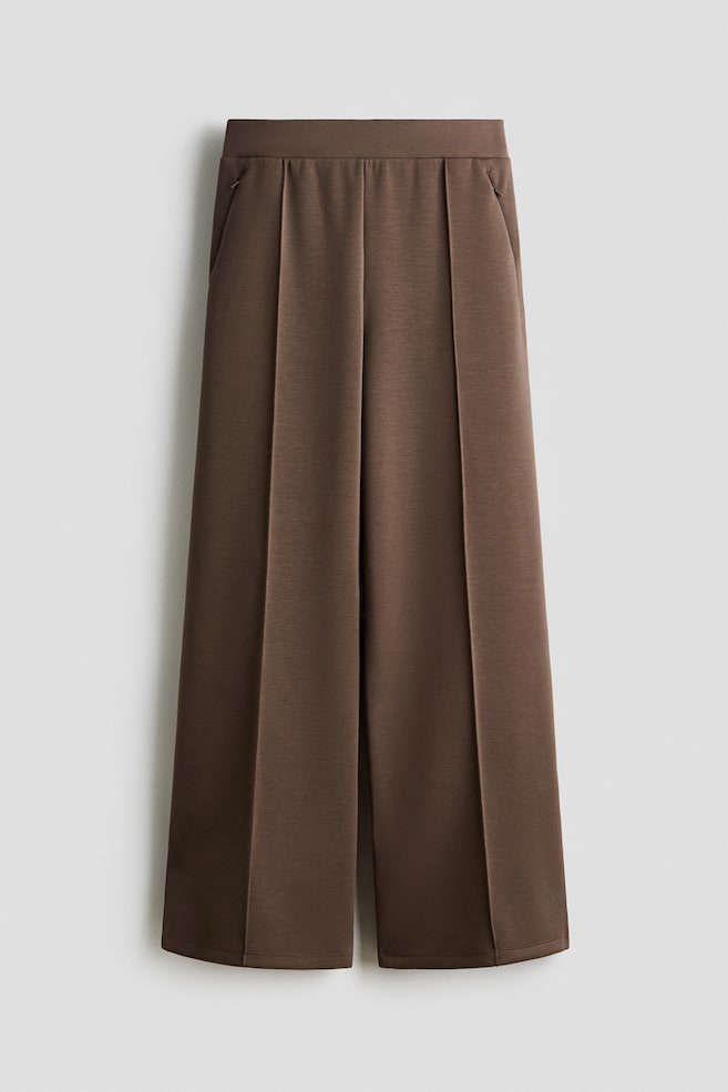 Cooling Relaxed-Fit Wide-Leg Pants - Light brown/Black - 1