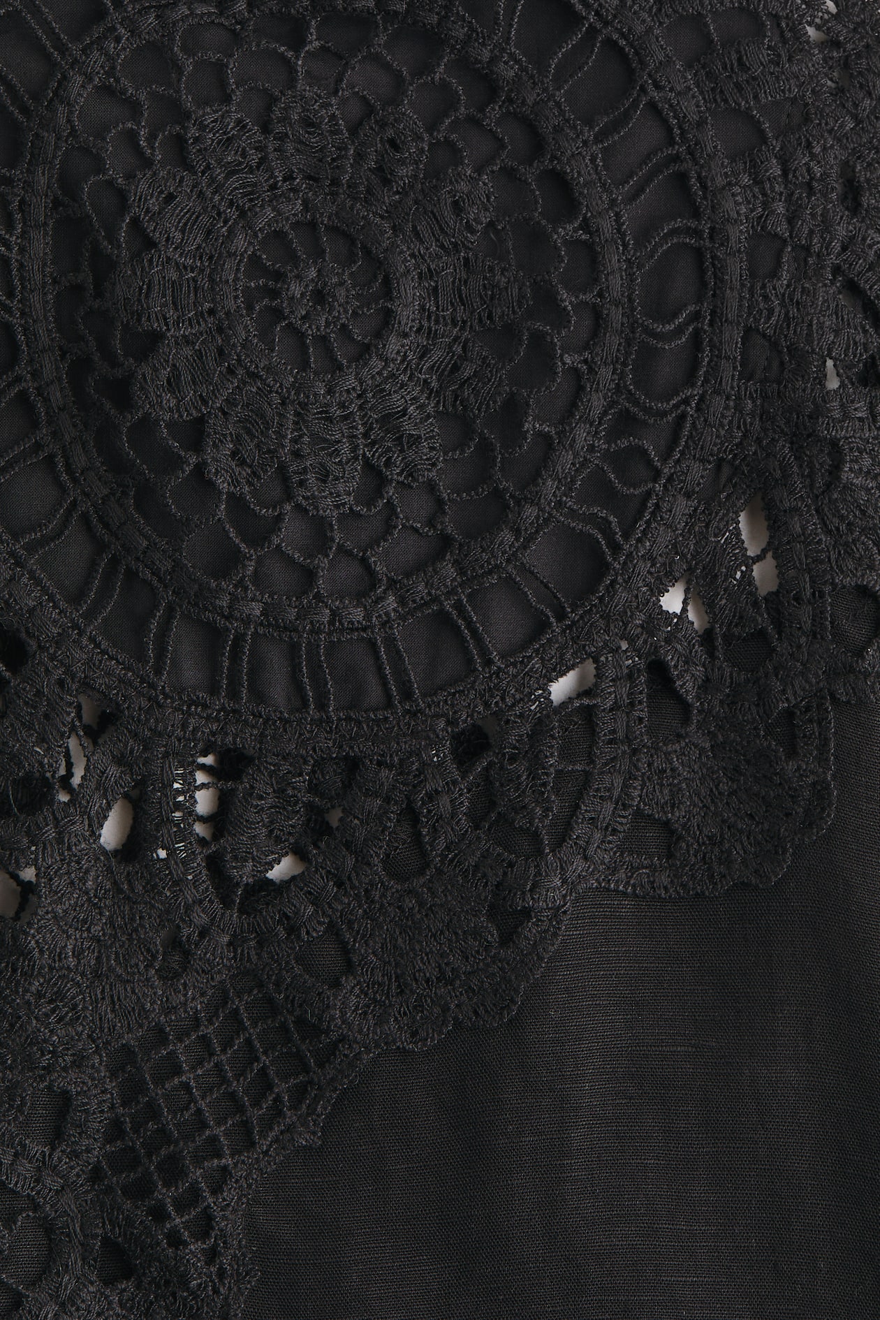 Lace-Detail Linen-Blend Dress - image 5