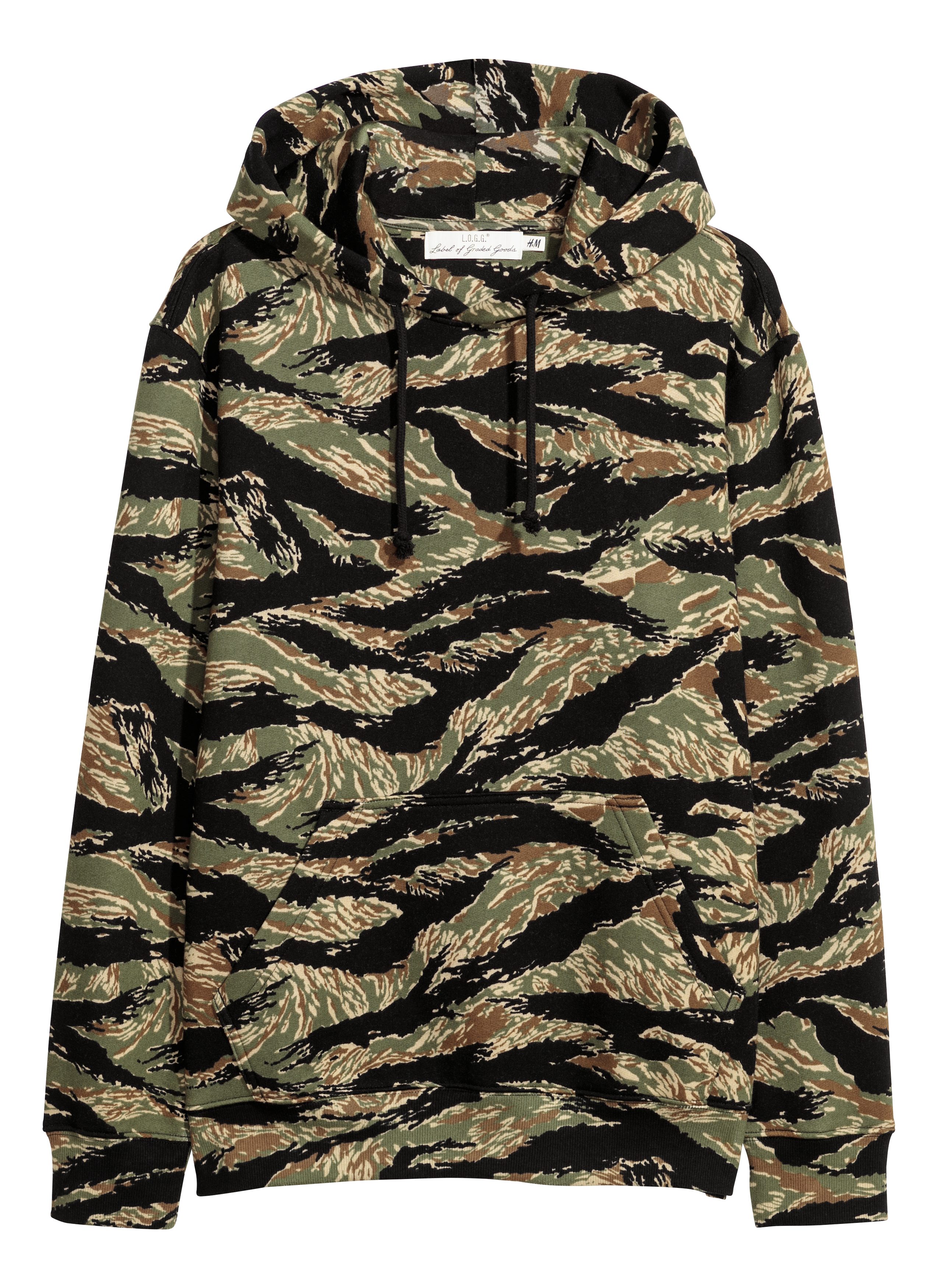 Hooded top with a motif