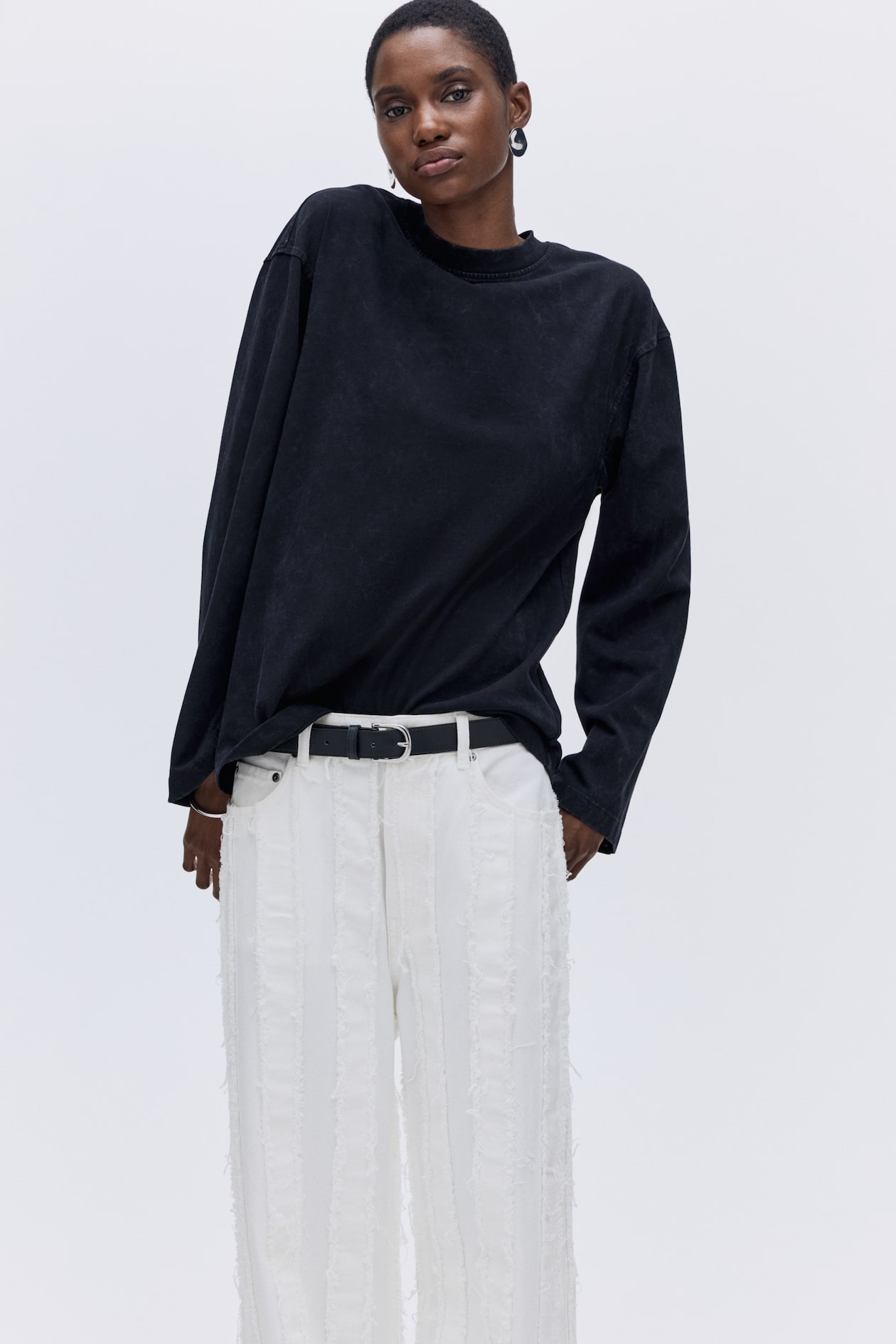Washed-Look Cotton Top