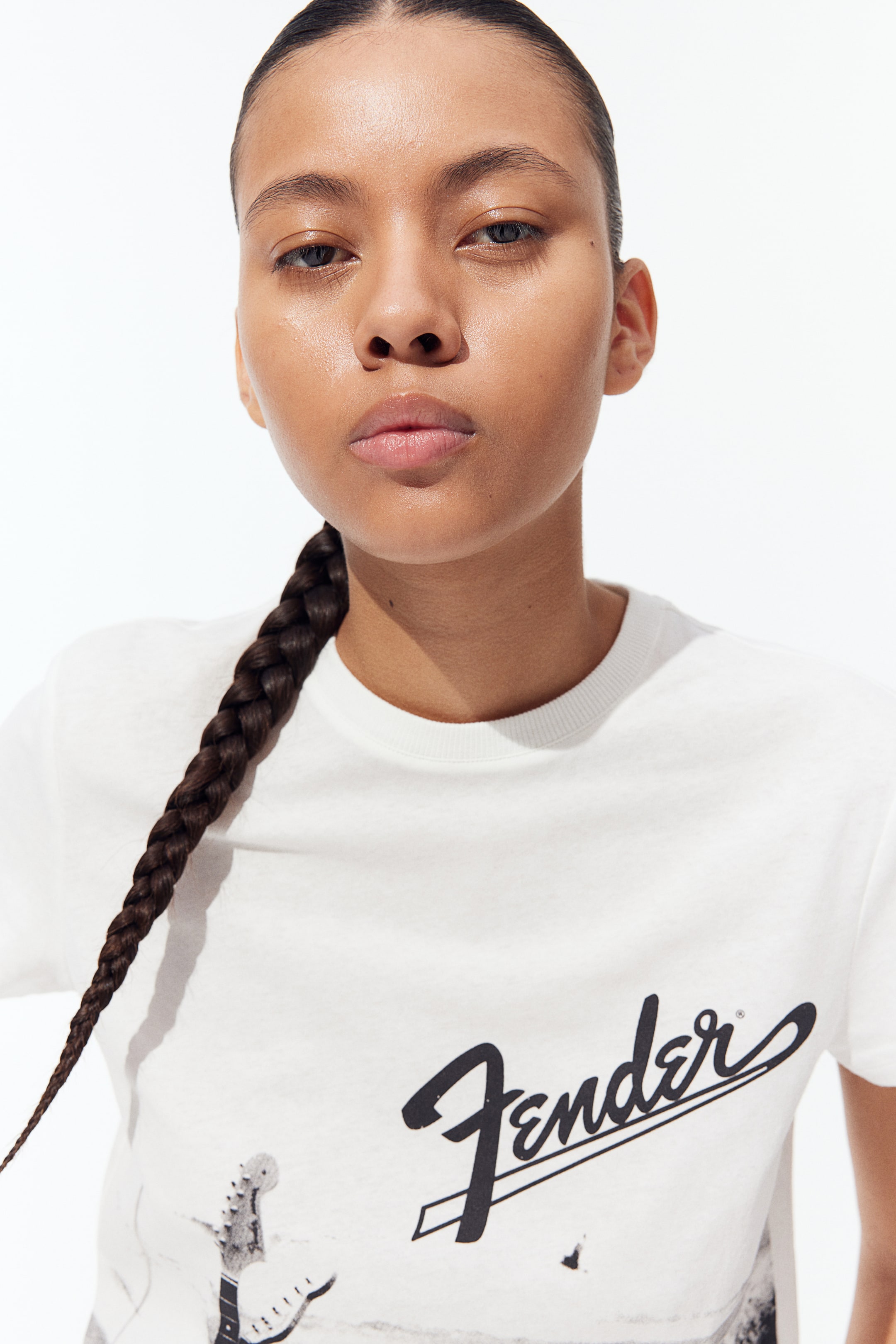 Printed T-shirt - White/Fender - Ladies | H&M US