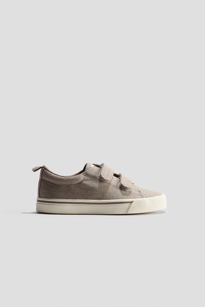 Sneakers en toile - Beige/Vert kaki clair - 3