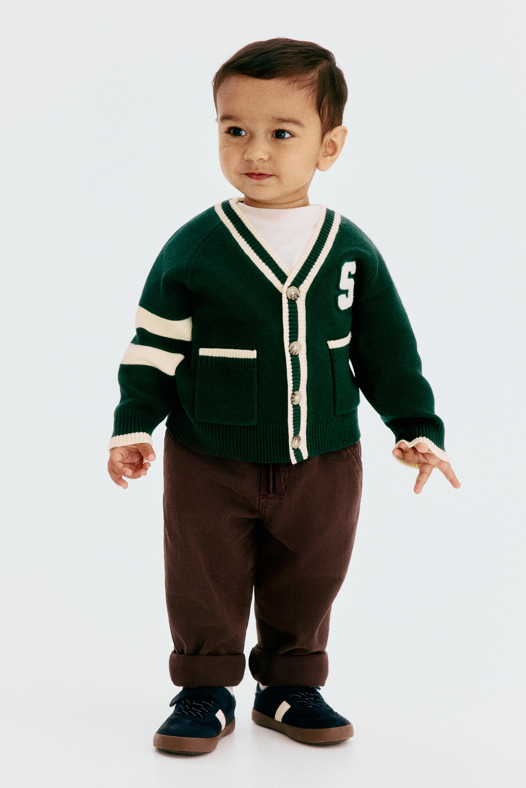 Prikaži veću sliku: Pantalone od pamučnog kepera - Smeđa - Kids | H&M RS 1