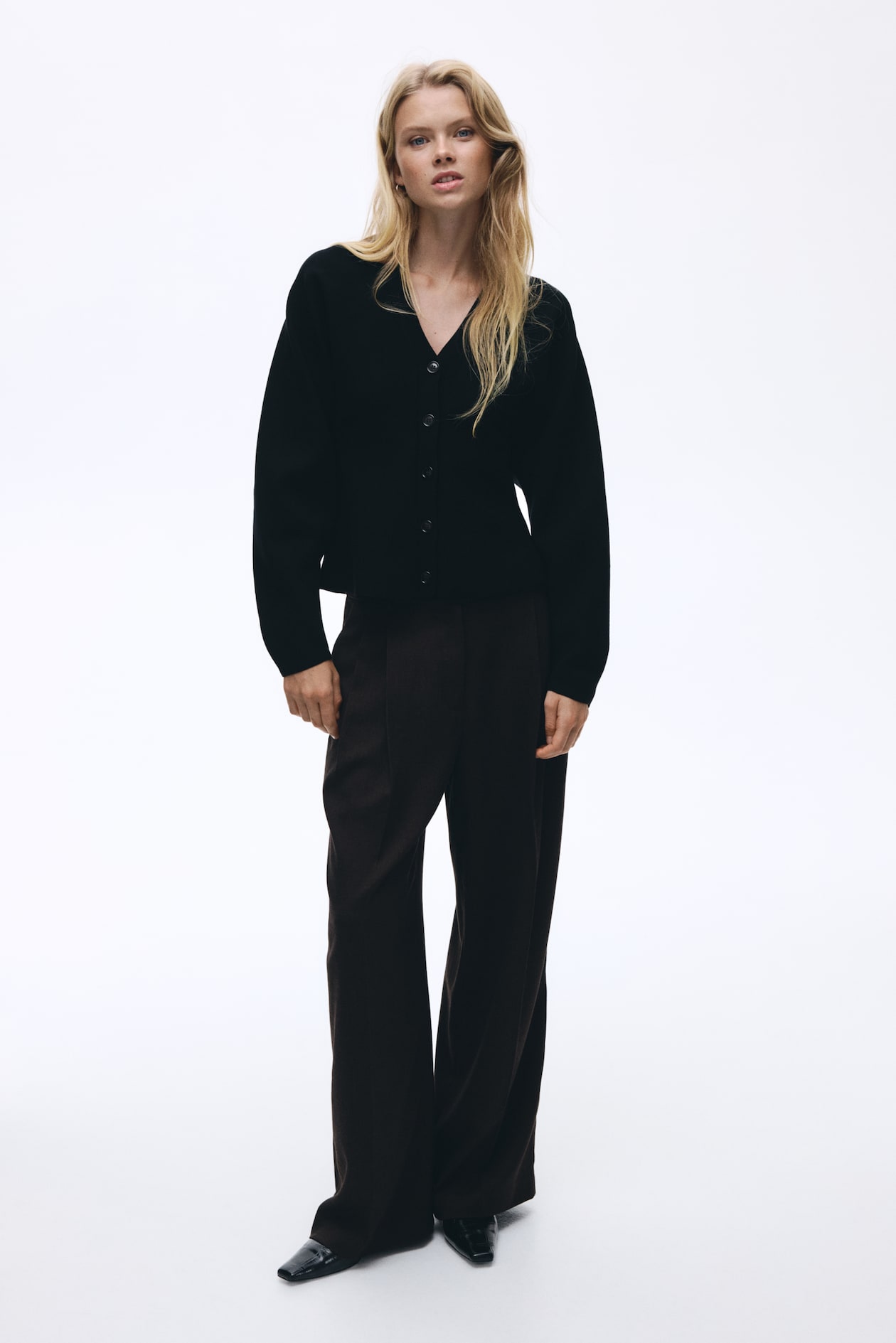 Silk-Blend Peplum Cardigan