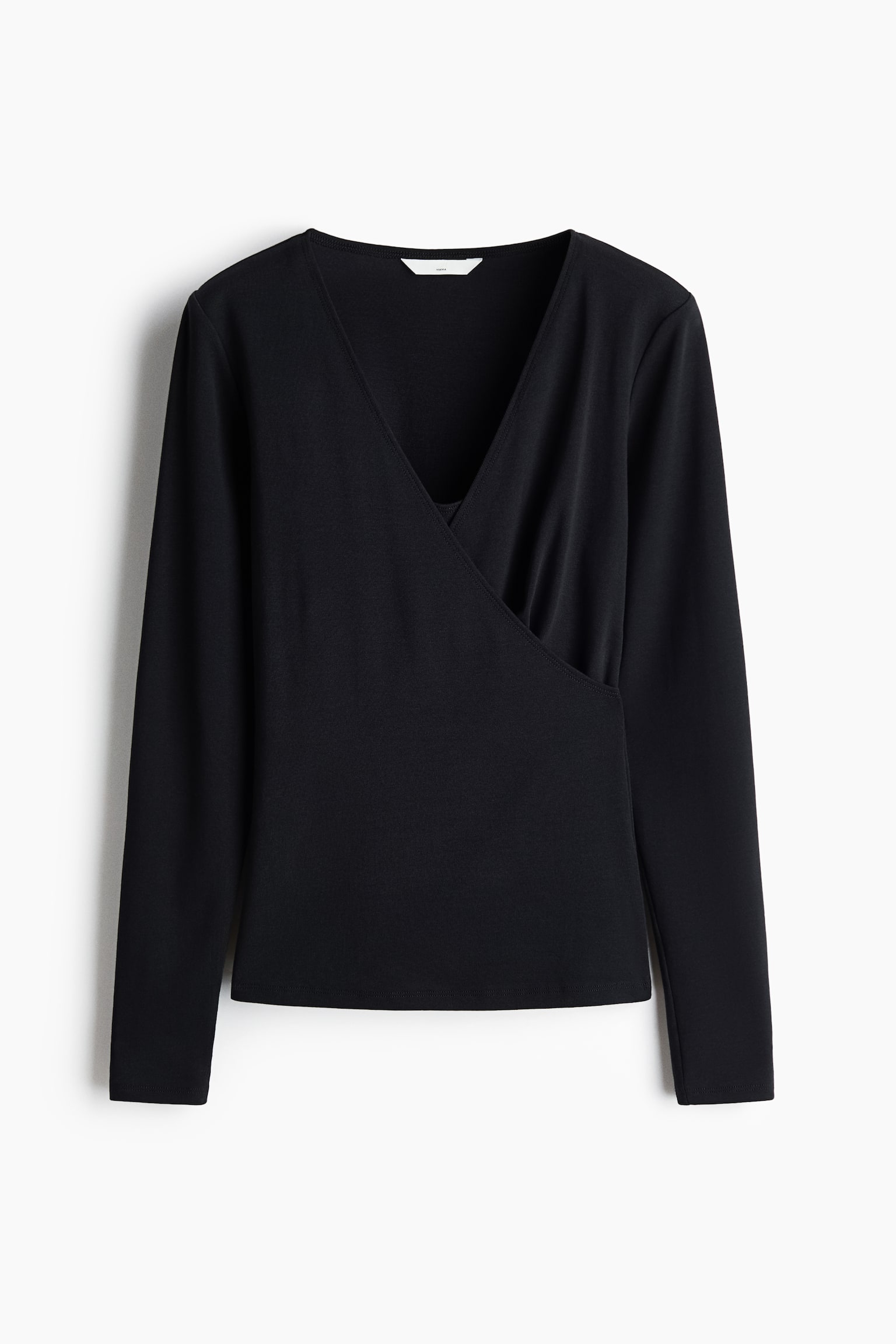 MAMA Top de lactancia acanalado - Negro/Café oscuro/Beige jaspeado - 1