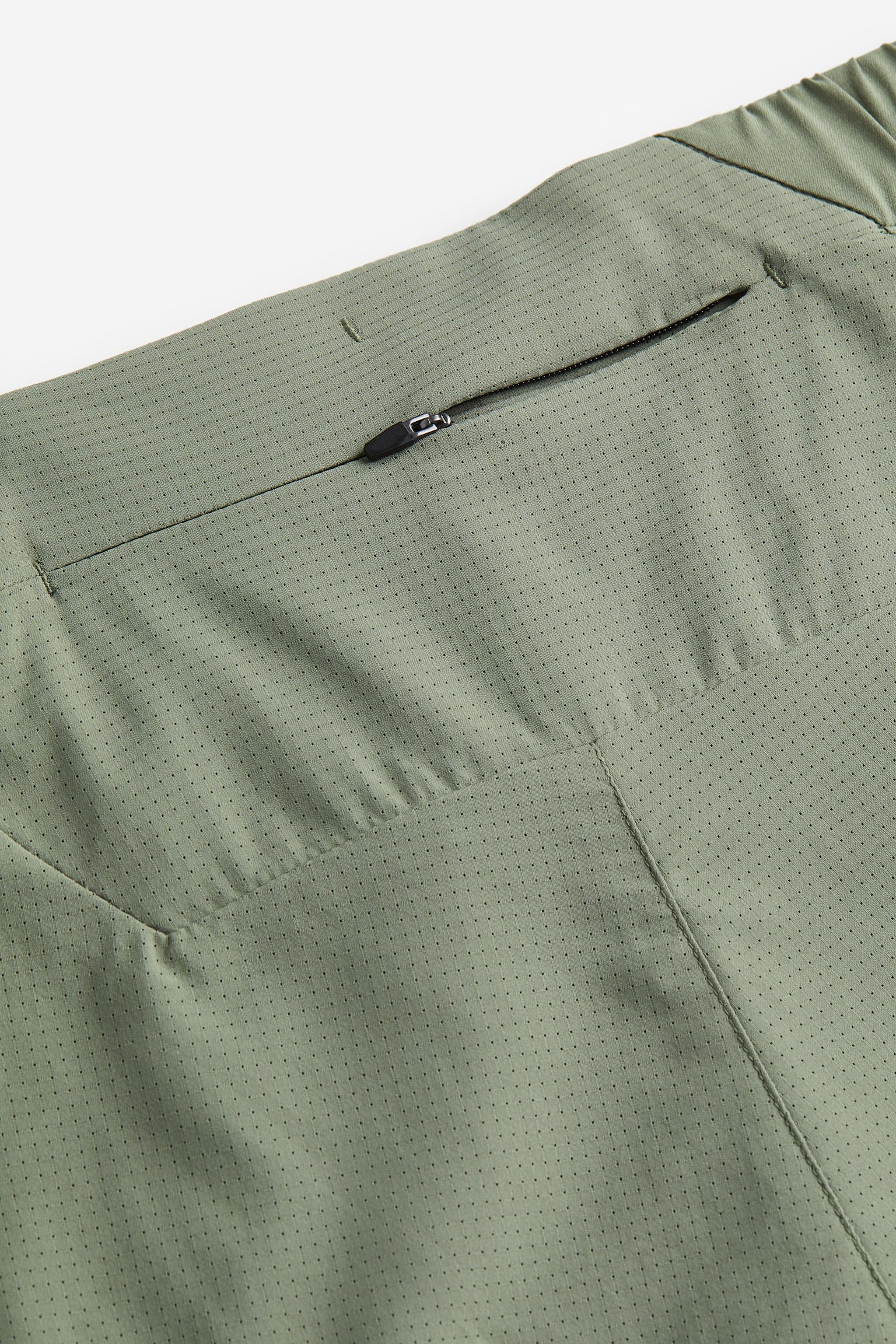 DryMove™ Double Layer Running Shorts - Khaki green/Light brown/Pattern/Khaki green/Pattern/Black - 3