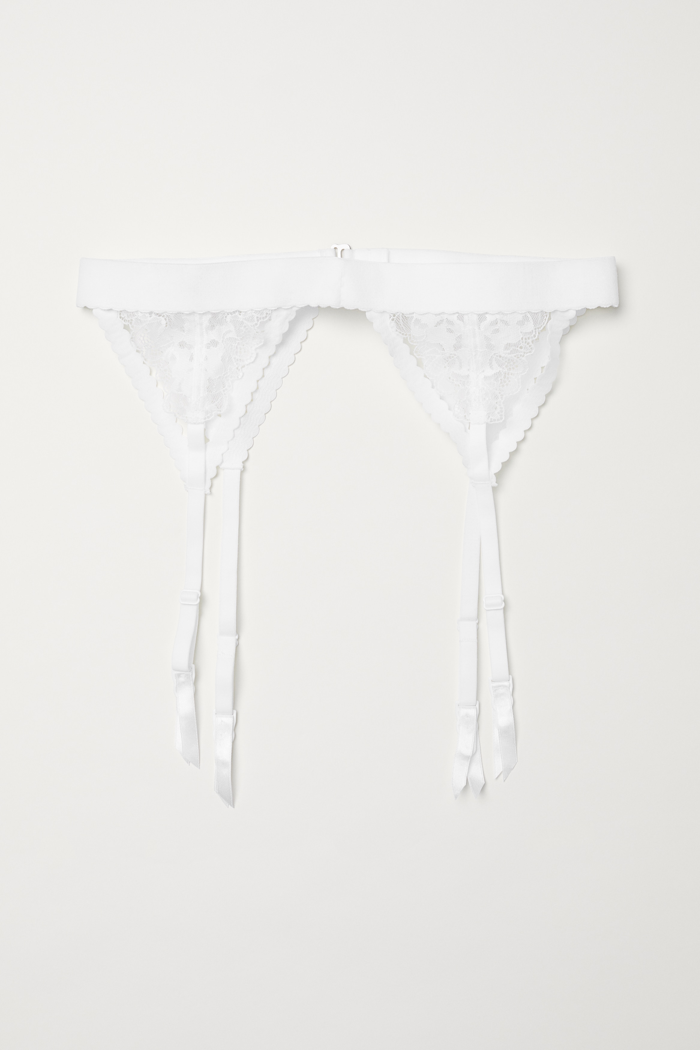 high waisted white garter belt Sofia Garter Belt White