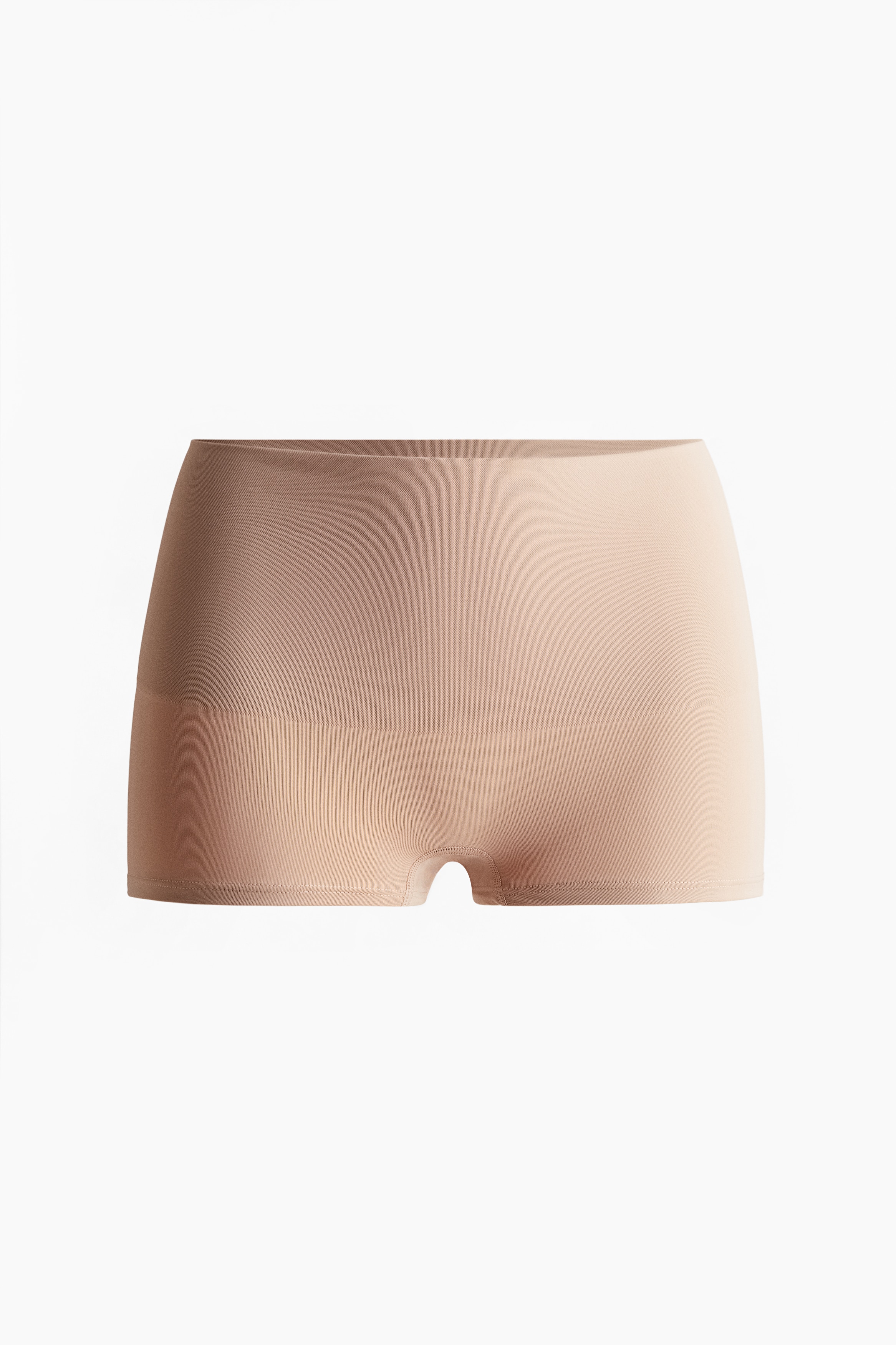 Seamless Light Shape Boy Leg Briefs - Beige/Dark brown