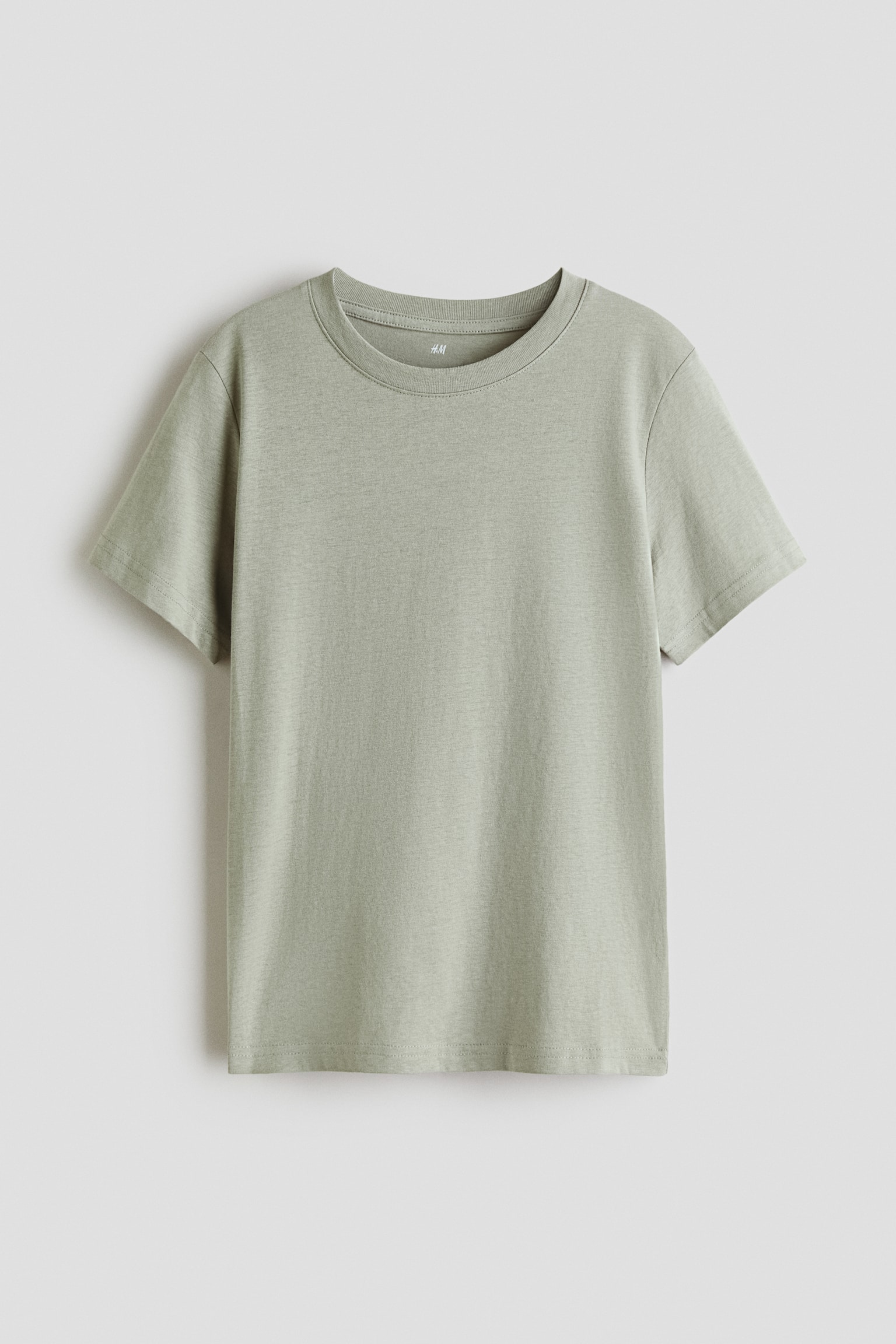 Camiseta de algodón - Verde salvia/Azul marino/Rayas/Negro/Blanco/Negro/Blanco/Azul empolvado claro/Beige claro jaspeado/Verde empolvado claro